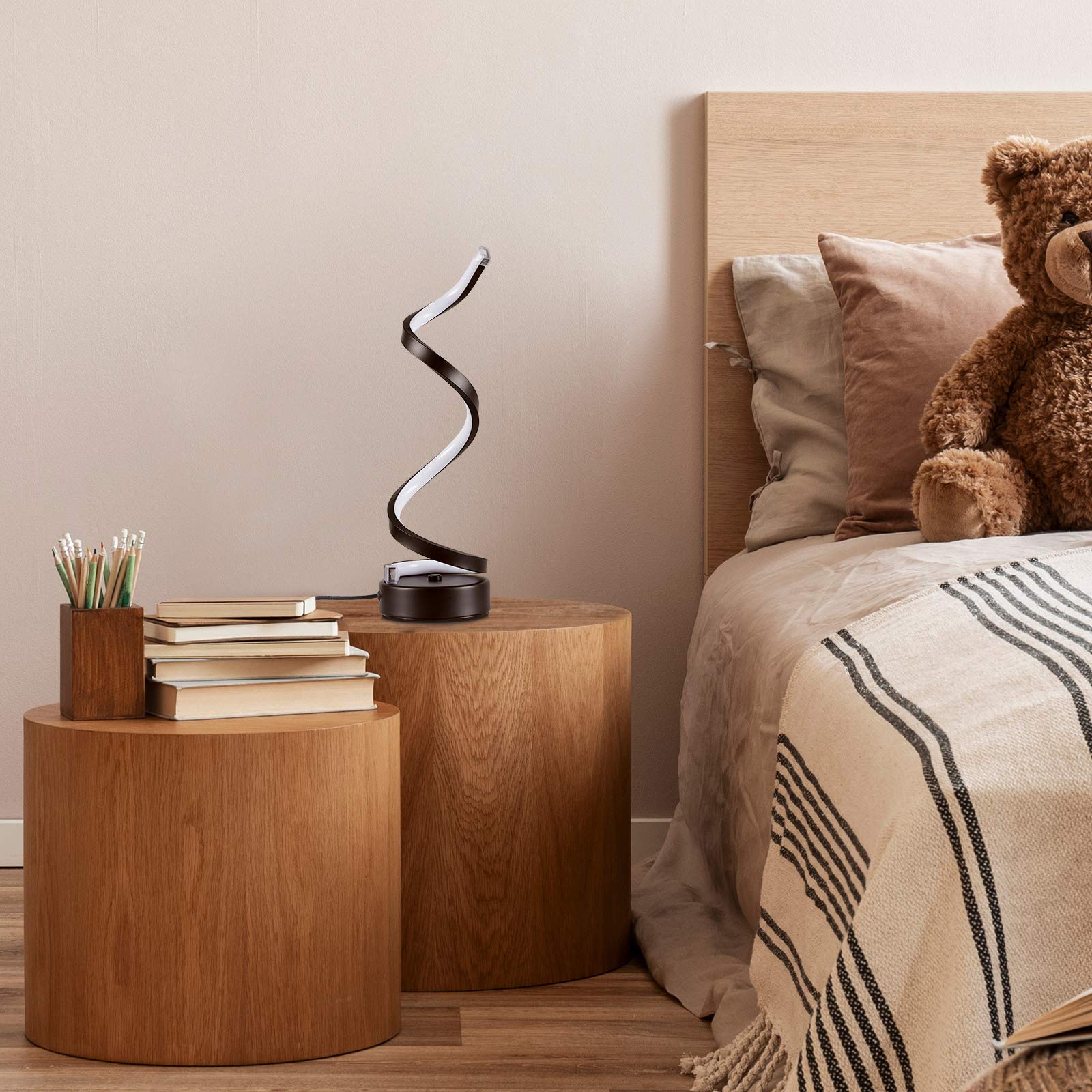 Nur Table Lamps For Living Room Set Of 2, Gold Dimmable Led Lamp, Small Bedside Lamps, Nightstand Lamp For Bedroom Office Home L