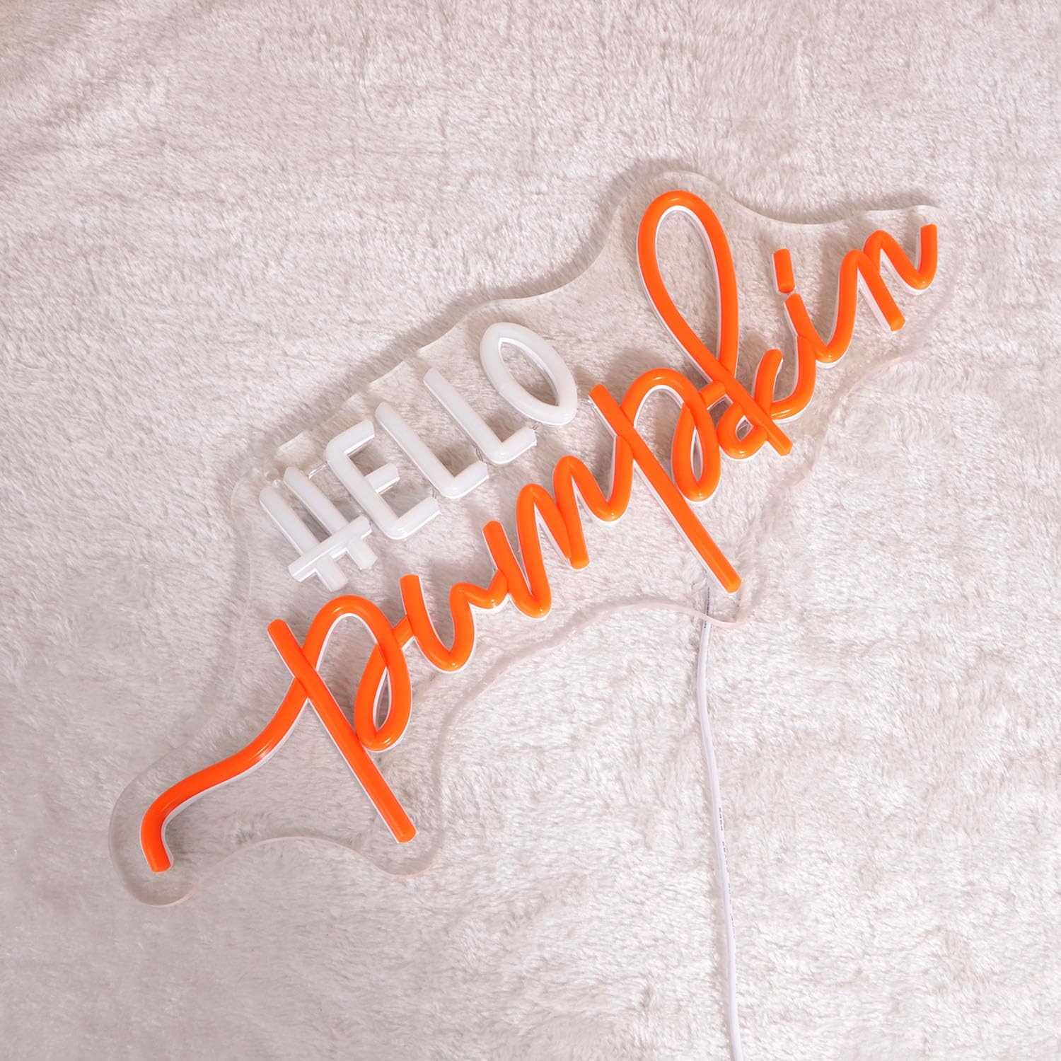 Hello Pumpkin Neon Light Sign Fall Led Wall Decor With Glowing Orange Pumpkin Neon Signs For Autumn Thanksgiving Halloween Or Spooky Party Decoration - Home Bar Caf? Window Light