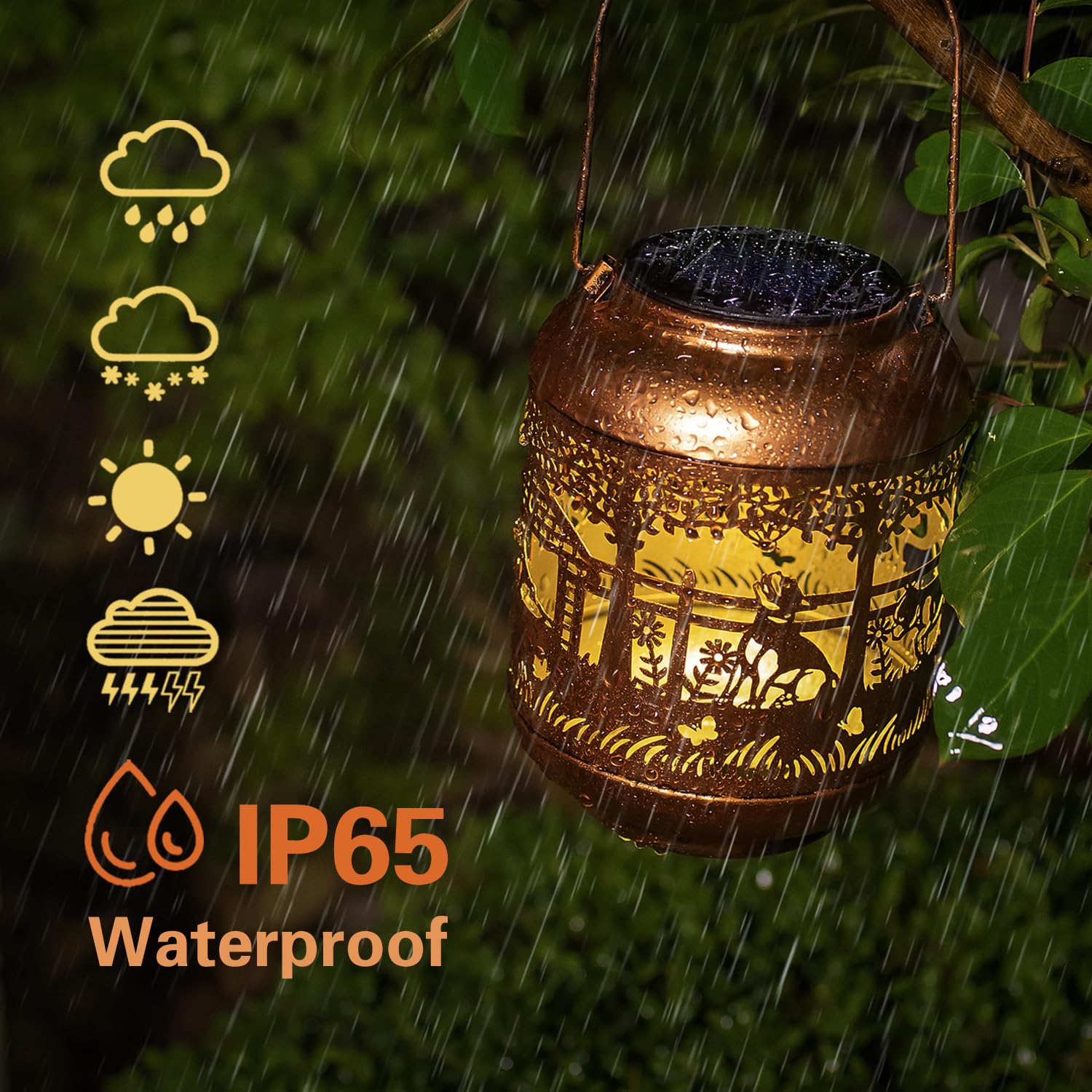 2 Pack French Bulldog Solar Lanterns Outdoor Waterproof,Hanging Solar Lights French Bulldog Gifts For Women Men Metal Led Decora