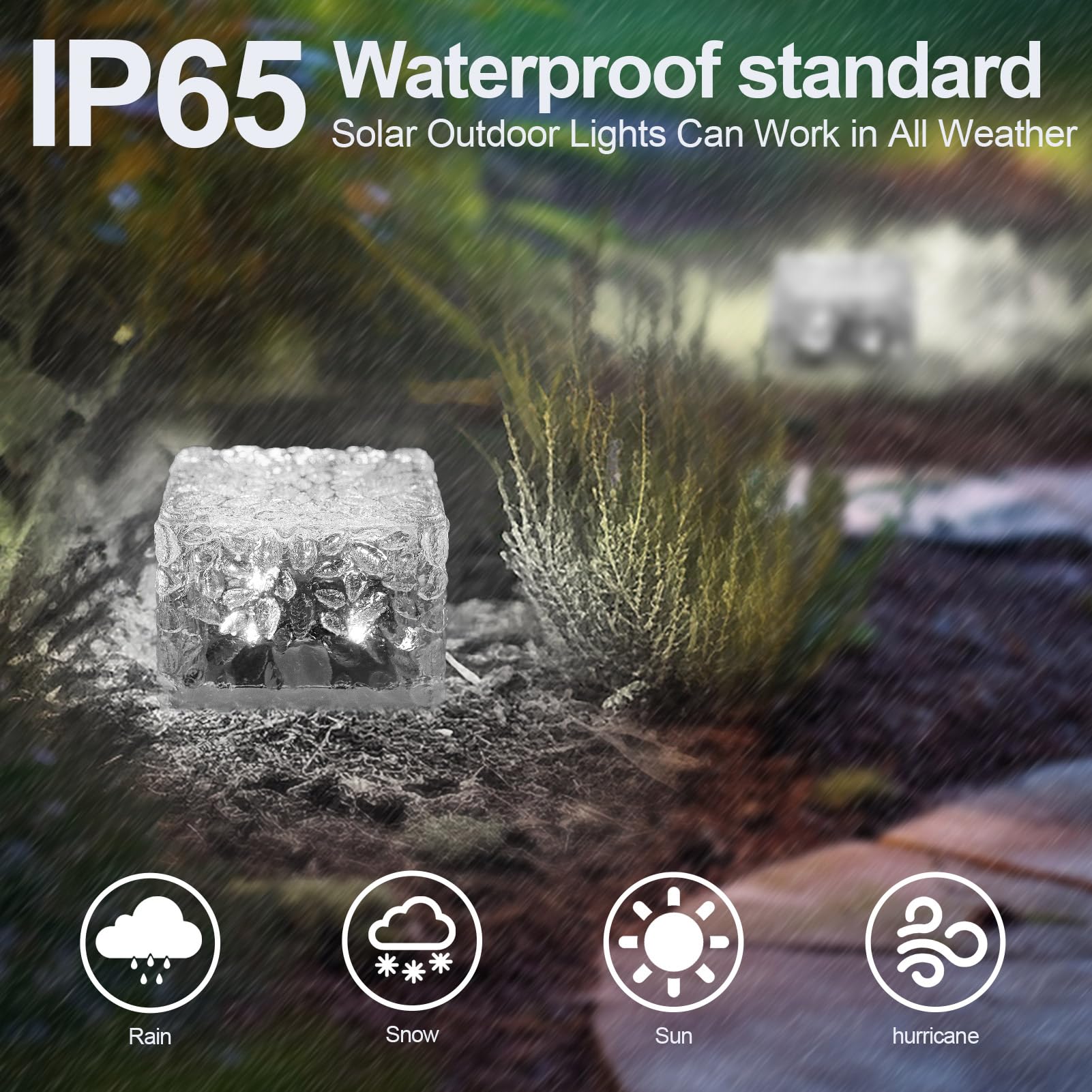 Mlknk Solar Brick Lights-Outdoor Solar Lights For Yard-Solar Brick Landscape Path Light 6 Pack Led Light Brick Garden Decor For Pathway Patio Walkway Backyard Decoration, Ds-Xbz-1-1-1