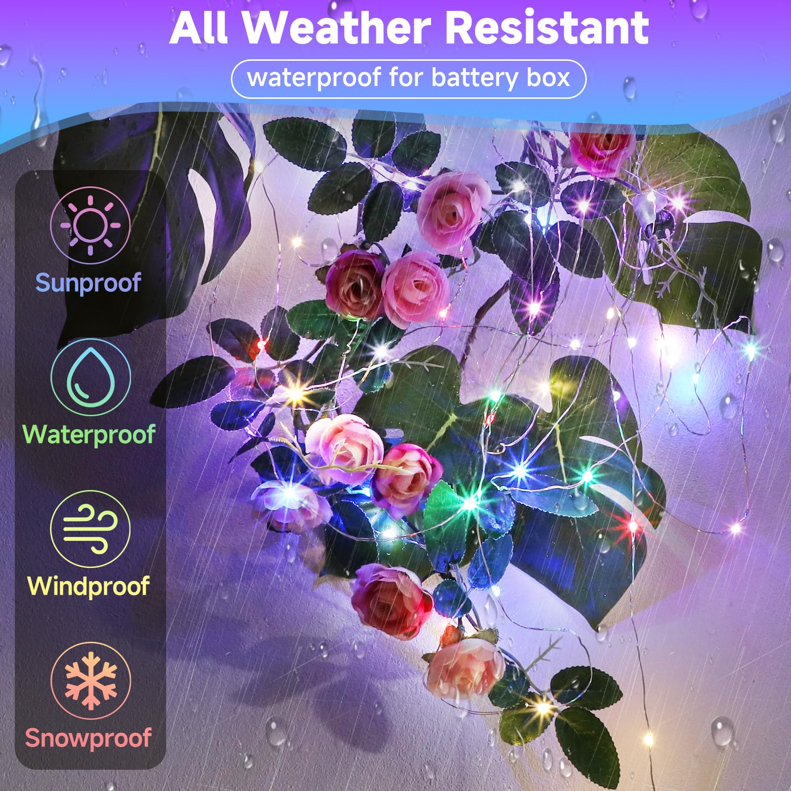 Mlambert 4 Pack 40Ft Fairy Lights Battery Operated With Remote & Timer, Waterproof Dimmable Twinkle Light 8 Modes For Indoor Out