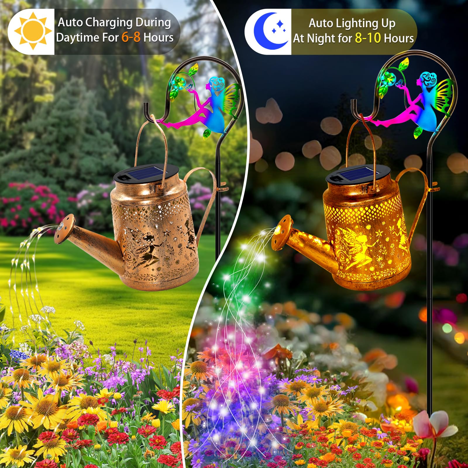 Solar Watering Can Lights  Fairy Hanging Lanterns Outdoor  Gardening Gifts For Mom Women Grandma Birthday  Waterproof Solar Lights Garden Decor For Outside Yard Art Patio Porch Lawn Backyard  1 Pack