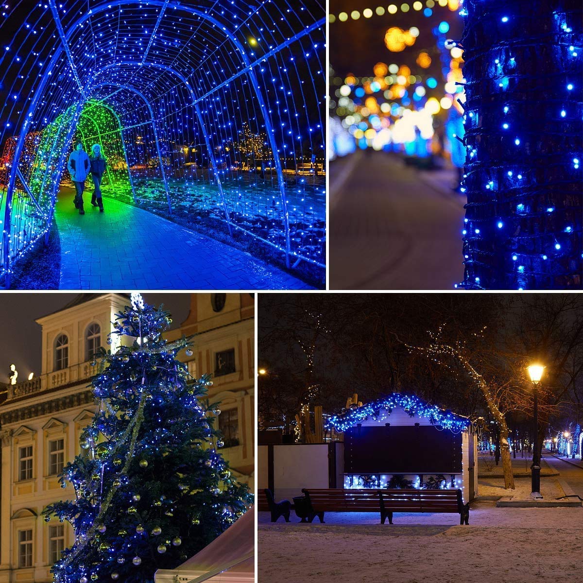 Chritsmas Decoration Outdoor String Lights - 25M/82Ft 220 Leds 8 Modes Memory Function End-To-End Extendable Plug In Waterproof