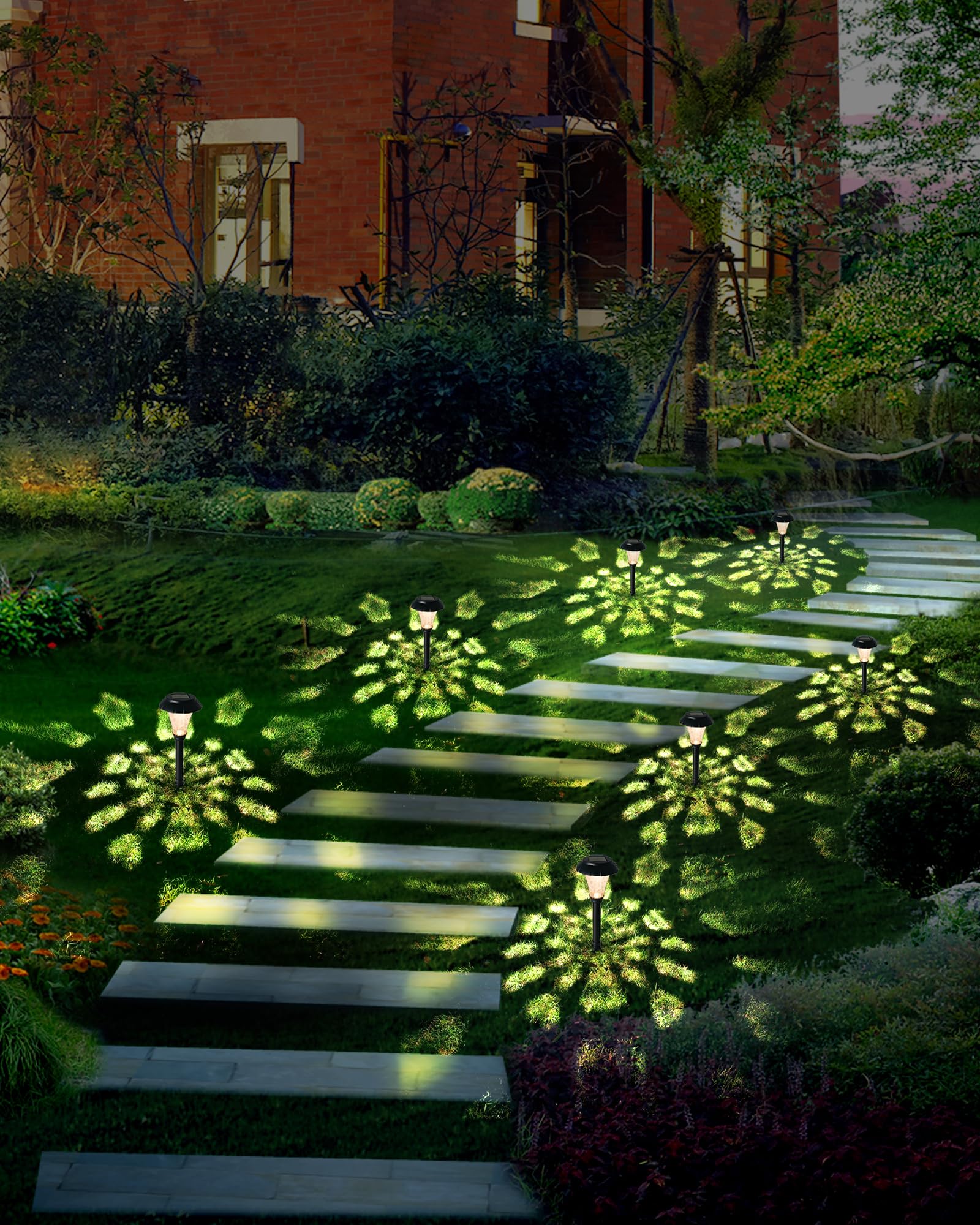 Lamtree Solar Pathway Lights,6 Pack Solar Lights Outdoor Waterproof,Outdoor Solar Lights For Yard,Lawn,Patios, Garden,Landscape,