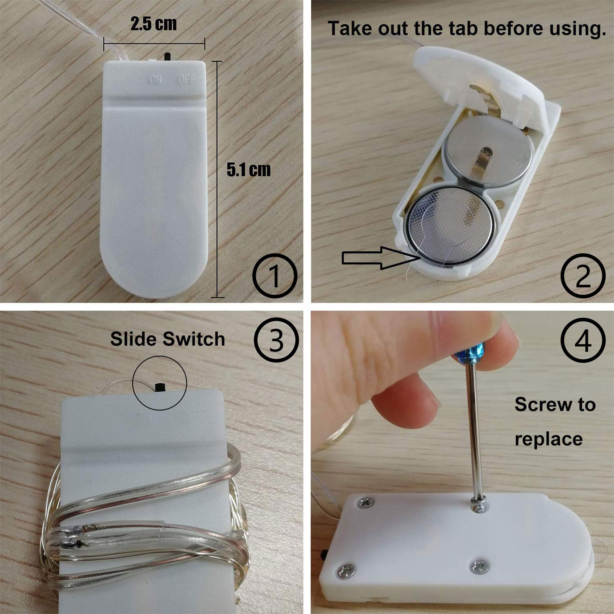 Yjfwal 16 Pack Blue Fairy Lights(Batteries Included) 10.5Ft 30 Leds Wire Battery Powered Fairy Rope Light For Diy Wedding Party Mason Jars Christmas Decorations (Blue Fairy Lights)