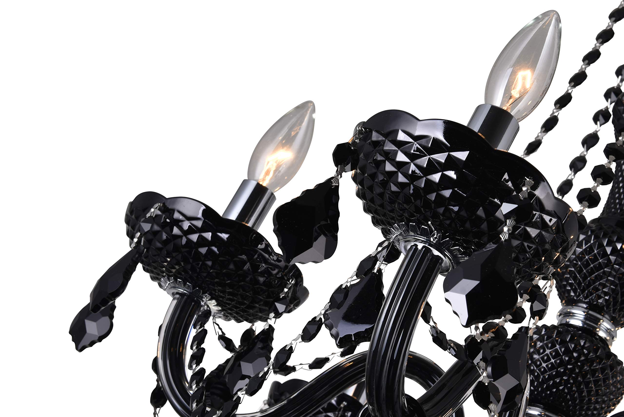 6 Light Up Chandelier with Chrome finish