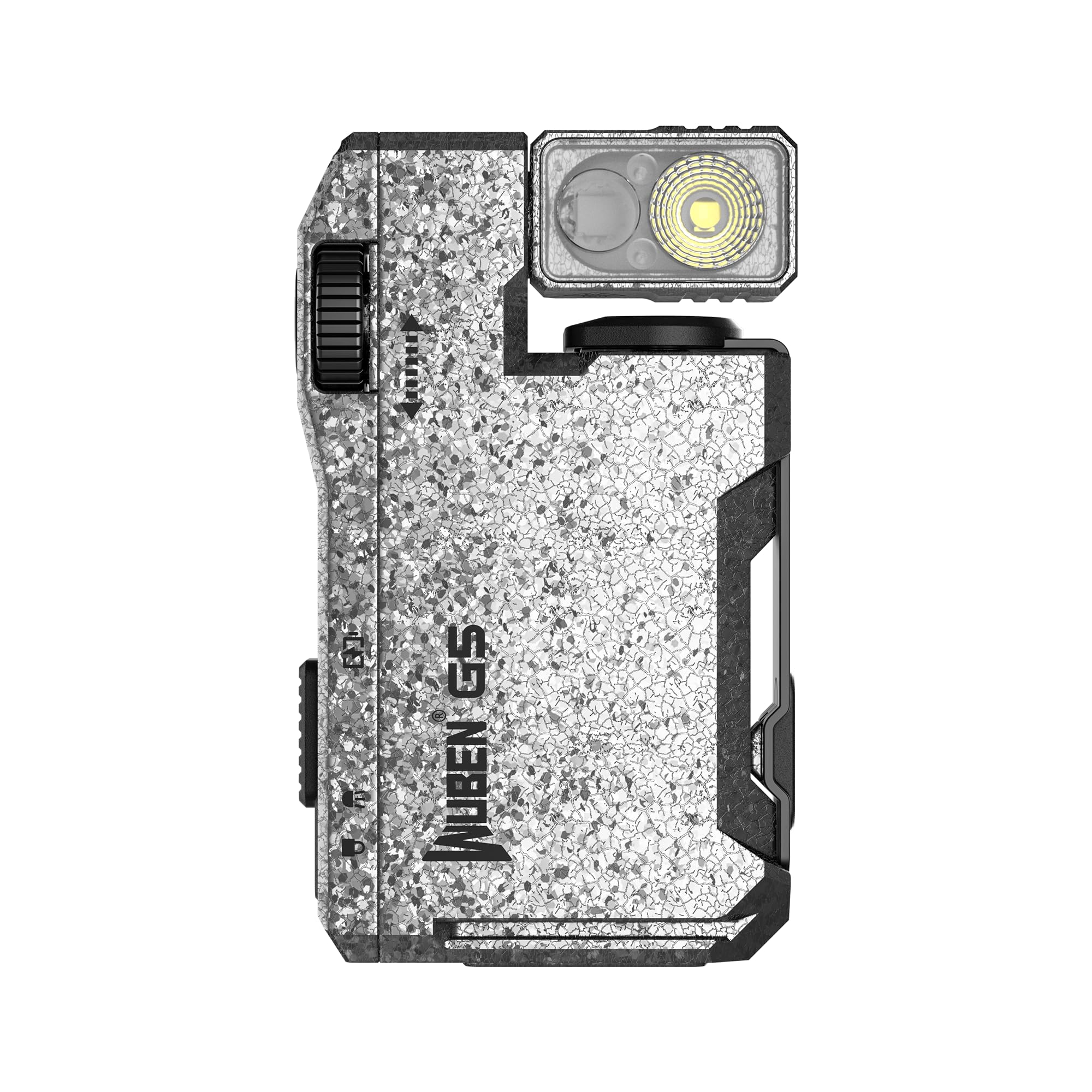 WUBEN G5 EDC Flashlight Magnetic Keychain Rechargeable Mini Pocket Flashlight 400LM Dual Light Sources RGB Light Portable Flat Flashlight for Outdoor Home Emergency (Ice Split)