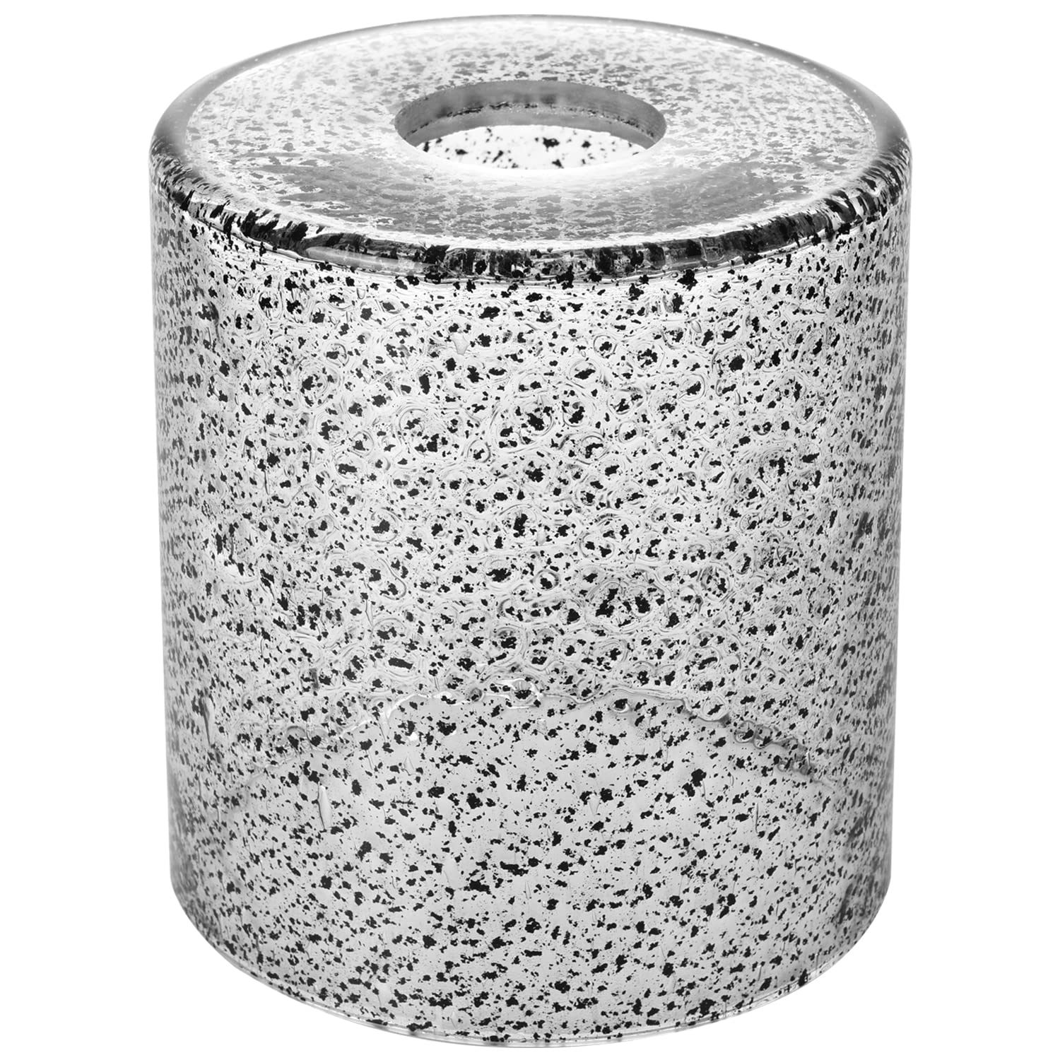 HGHYjrxfkl 1 Pack Black Seeded Glass Lampshade, Cylinder Black Seeded Glass Lamp Shade with 1-5/8 Fitter, 4.72 Lampshade Replace