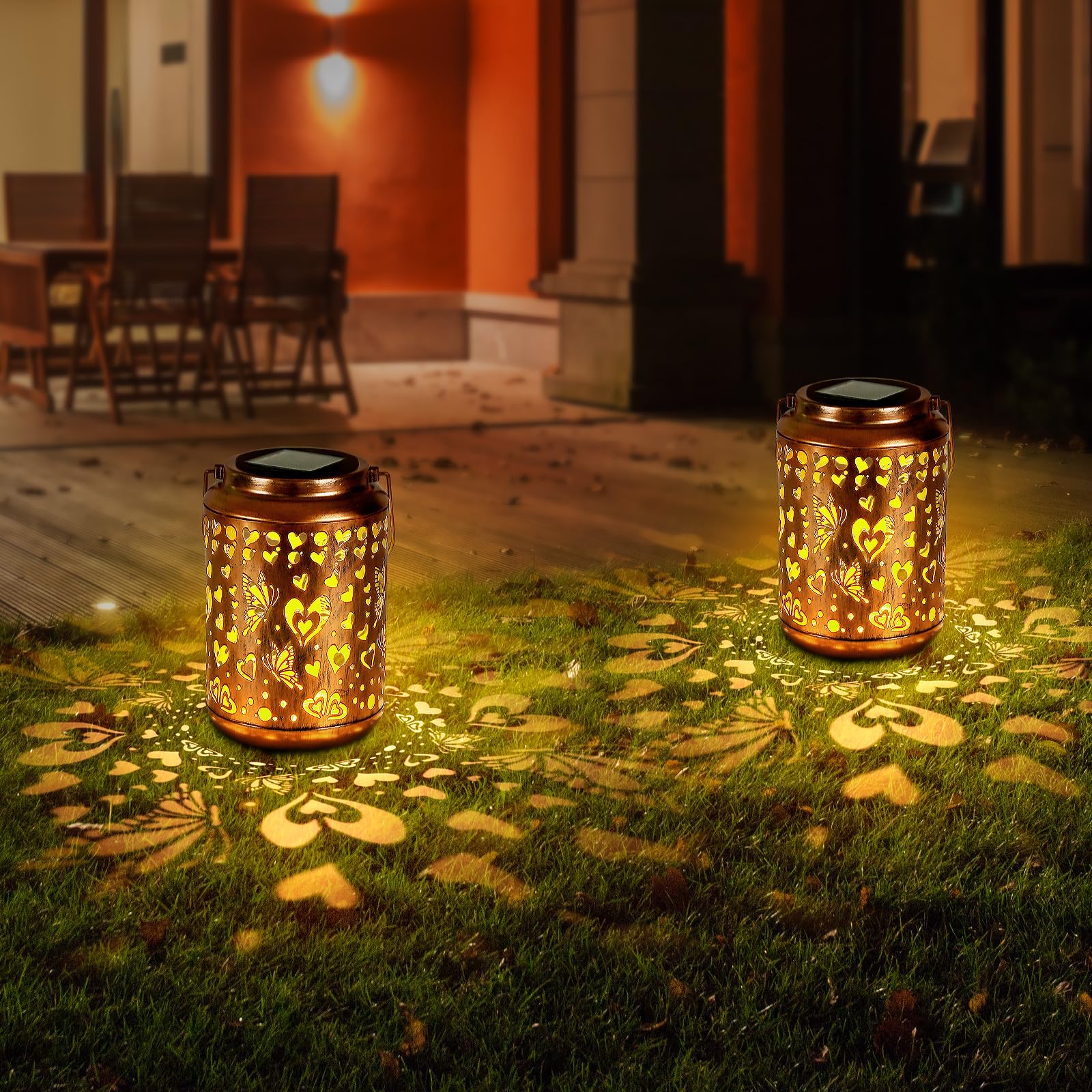 Solar Lanterns Outdoor  Love Mom Lantern Garden Decor Waterproof Decor Light Hanging Solar Lights Yard Decor  Christmas Gifts  Gifts For Women  Gifts For Mom  Gifts For Grandma
