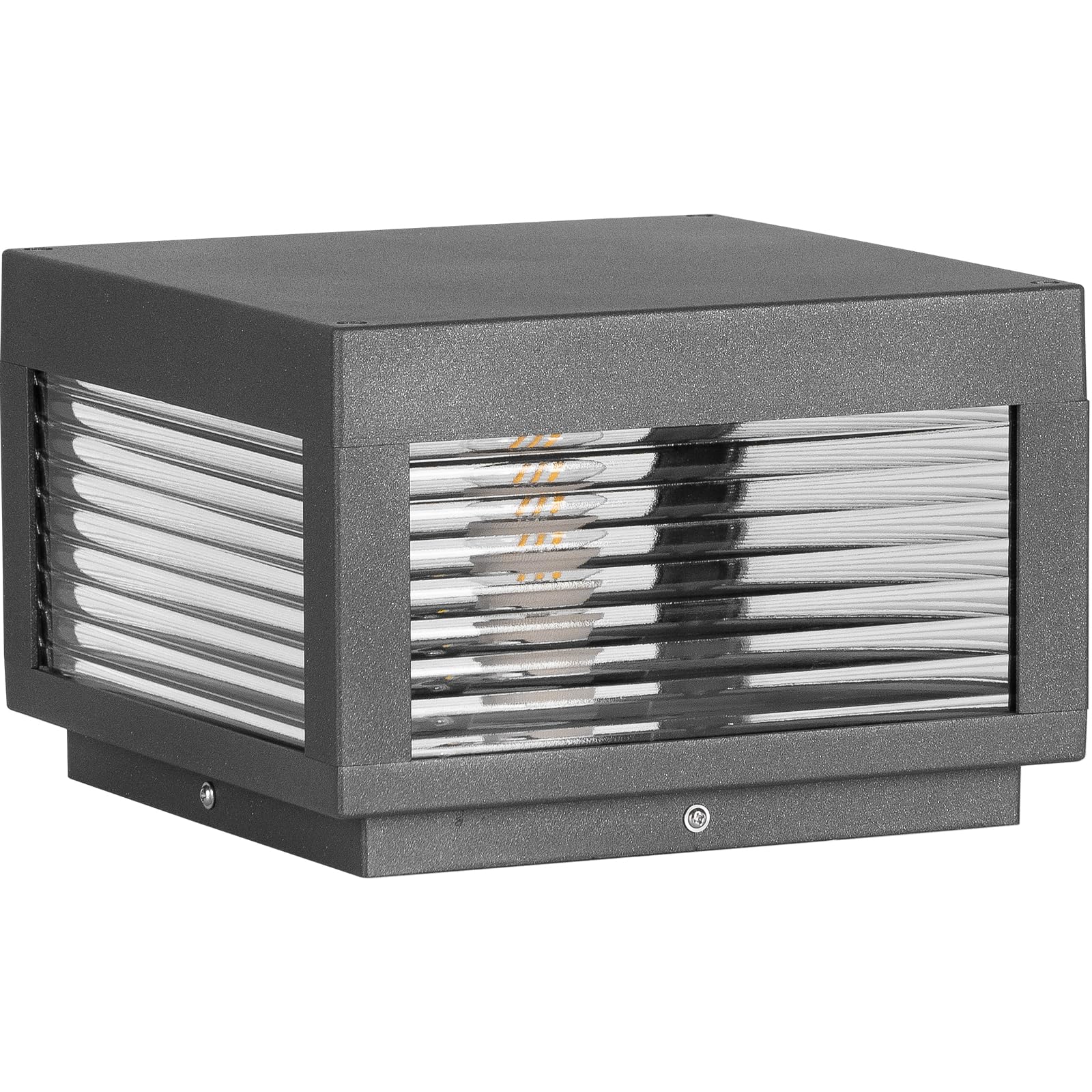 Mvbt 9.8&quot; Waterproof Outdoor Post Light, Modern Aluminum Pillar Lantern, 3000K Led