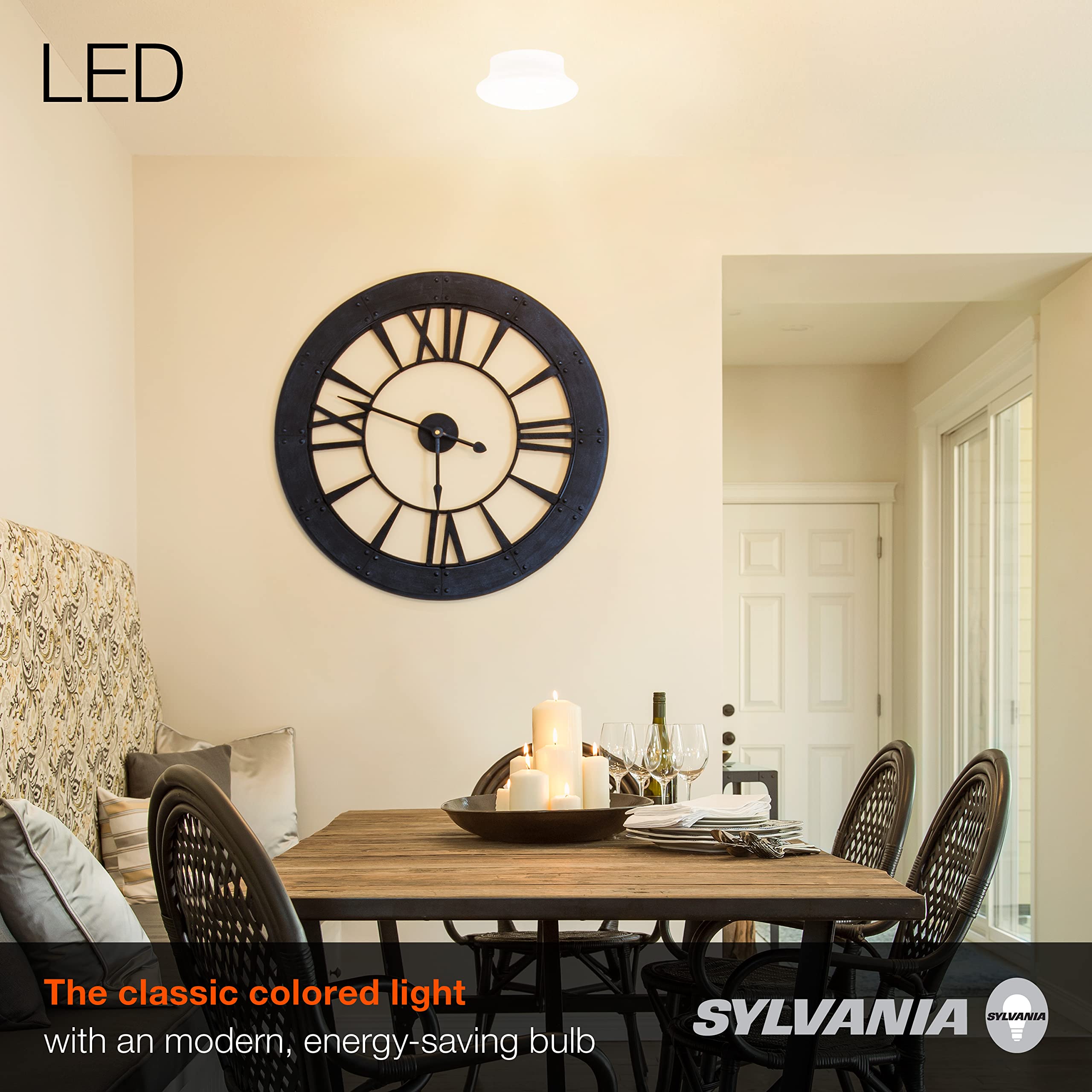 LEDVANCE Sylvania Ceiling Lamp, 1 Count, Cool White, Model 75081, Porcelain Material