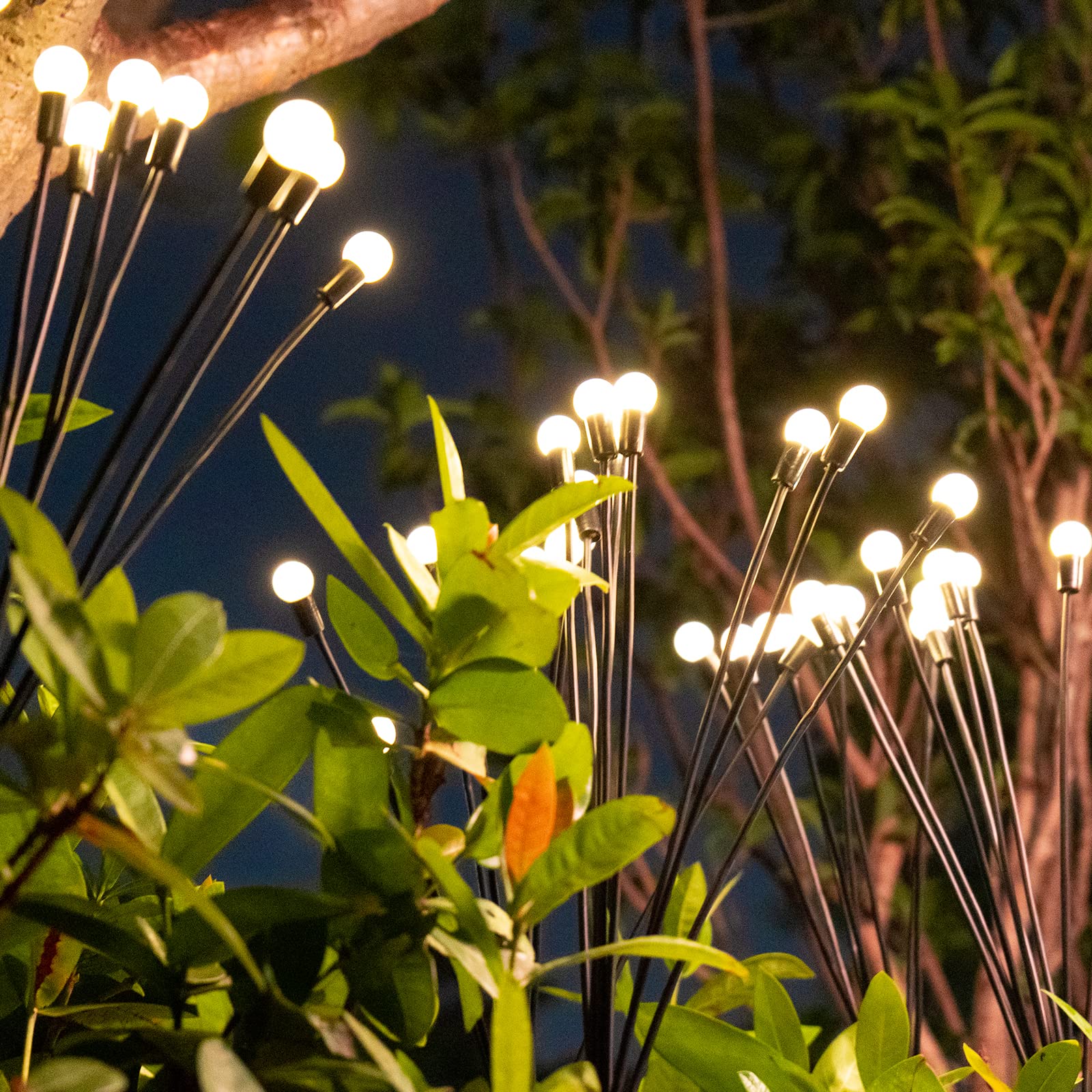 mopha Solar Garden Lights, 16LED Firefly Garden Lights Solar Outdoor Swaying Lights Waterproof,Solar Powered Fairy Lights Decora