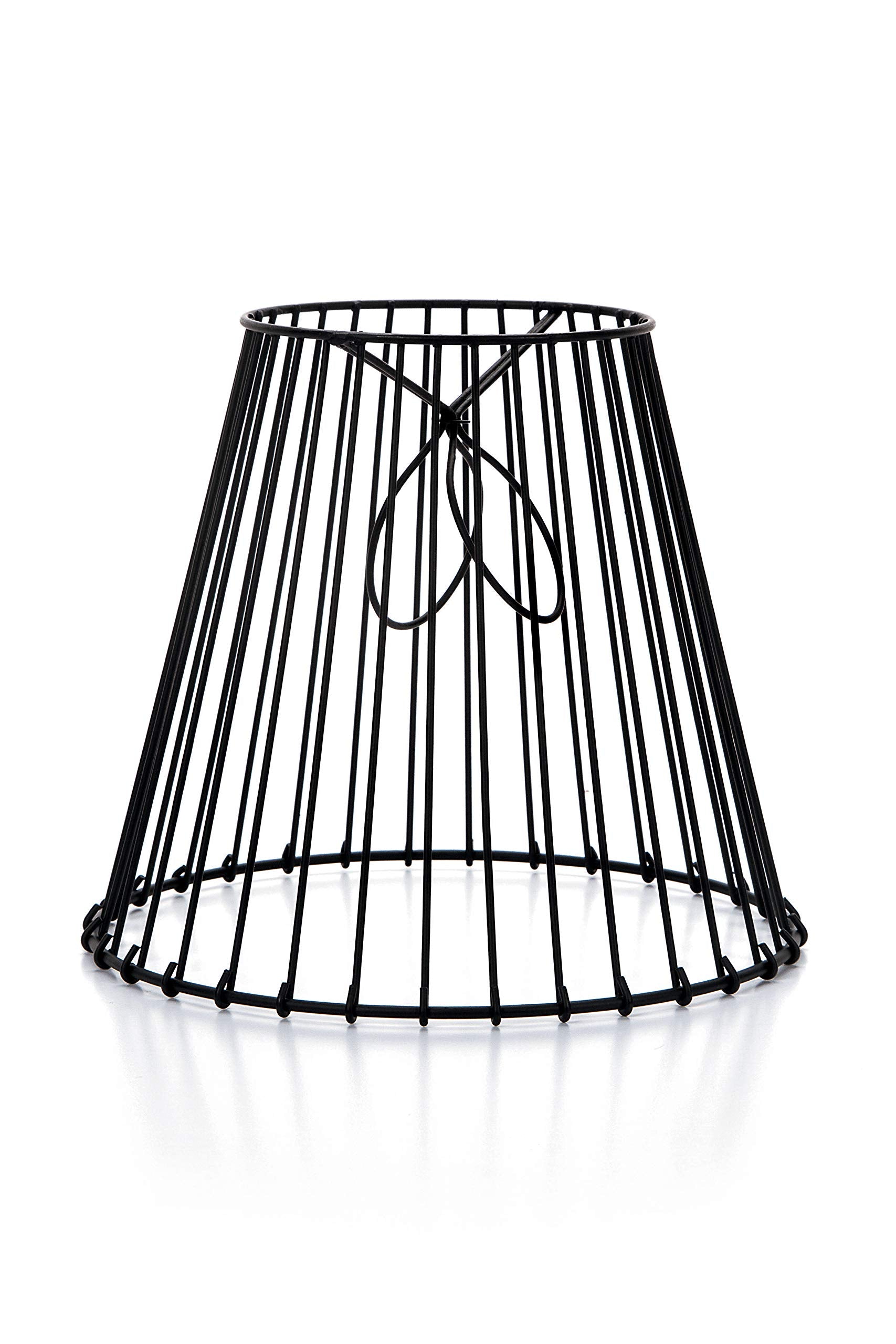 Darice Cleveland Vintage Clip-On Metal Wire Lampshade, Black, 8in x 7in x 4.5in, Model 30399A, Ideal for Mason Jar Lighting