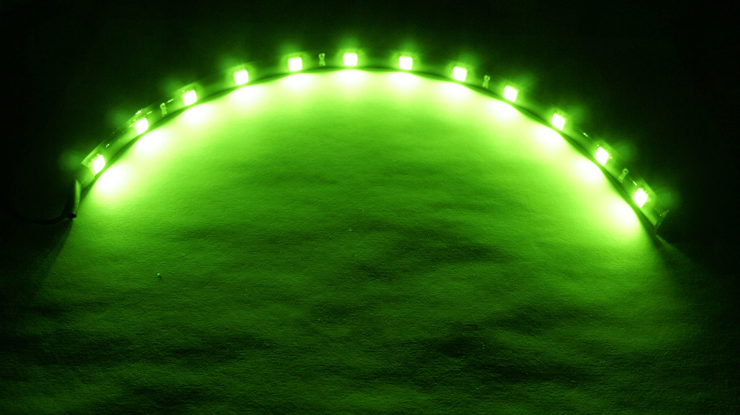SOCAL-LED 12in Green Flexible LED Strips, Waterproof, 5050 SMD, High Power Accent Light for Car DRL Under Dash