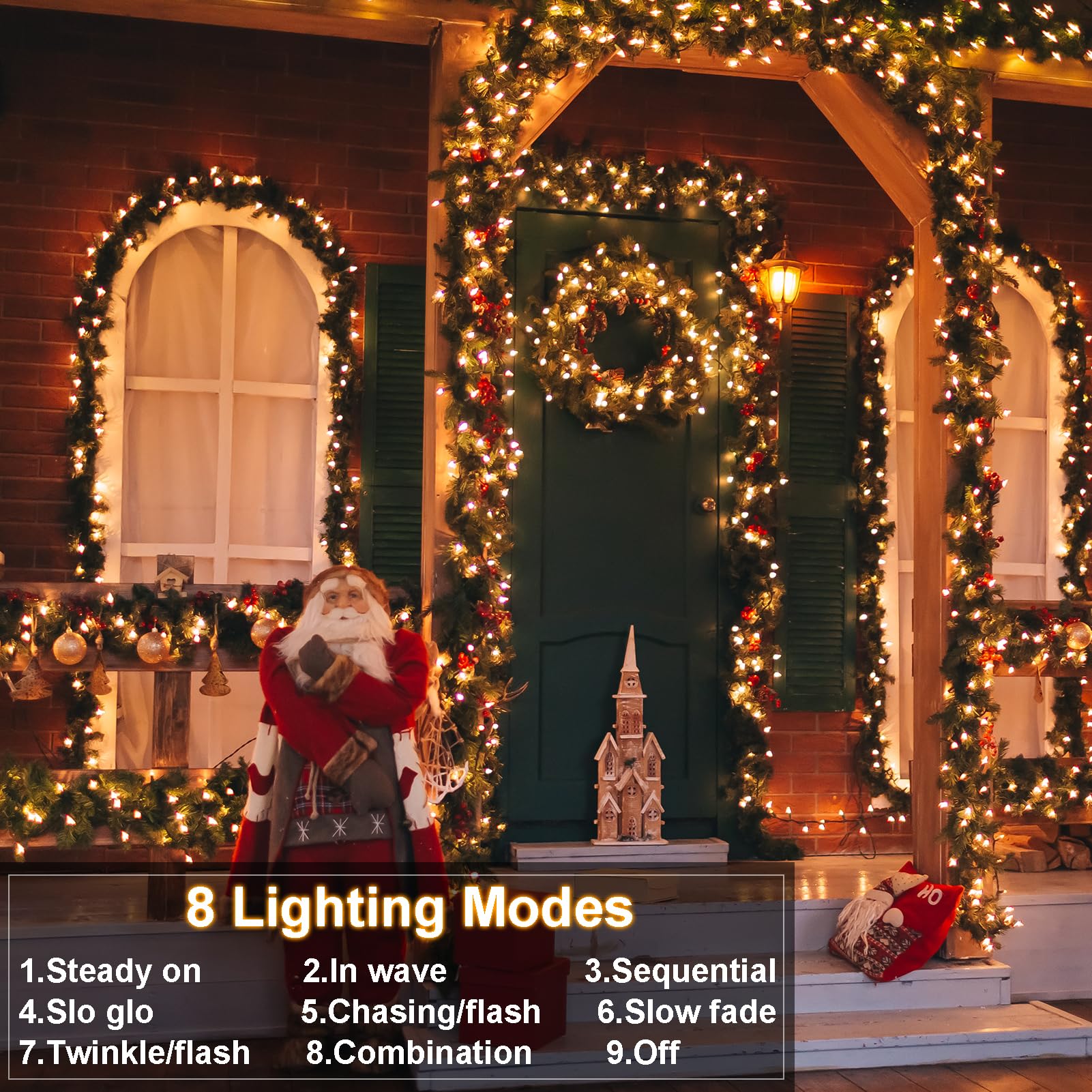 ZAIYW 2 Pack Mini String Lights 23ft 70 LEDs Waterproof Battery Operated Warm White with Timer, 8 Modes