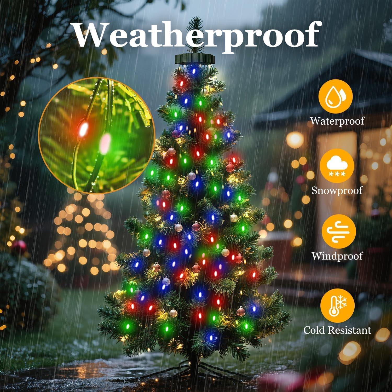 Btfarm Christmas Tree Lights With Remote  9.84Ft 480 Led Usb Plug In Fairy Xmas Light For 8-12Ft  Timer Waterproof Dimmable Cascading Twinkle String Lights 8 Modes For Indoor Outdoor Decor  Multicolor