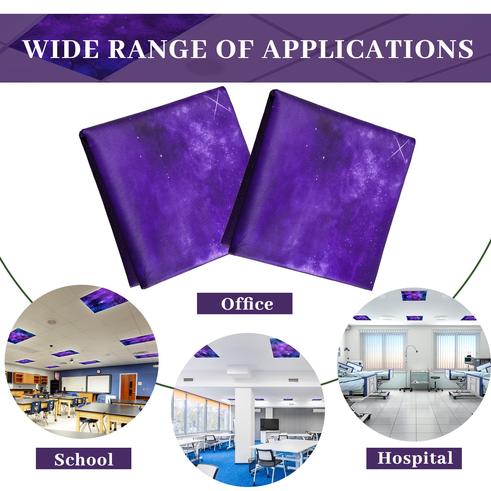 Patelai Fluorescent Light Cover with 10 Magnets, 4 x 2 Feet, Clear, Model PT-Patelai-2652, Ideal for Classroom and Office Decor