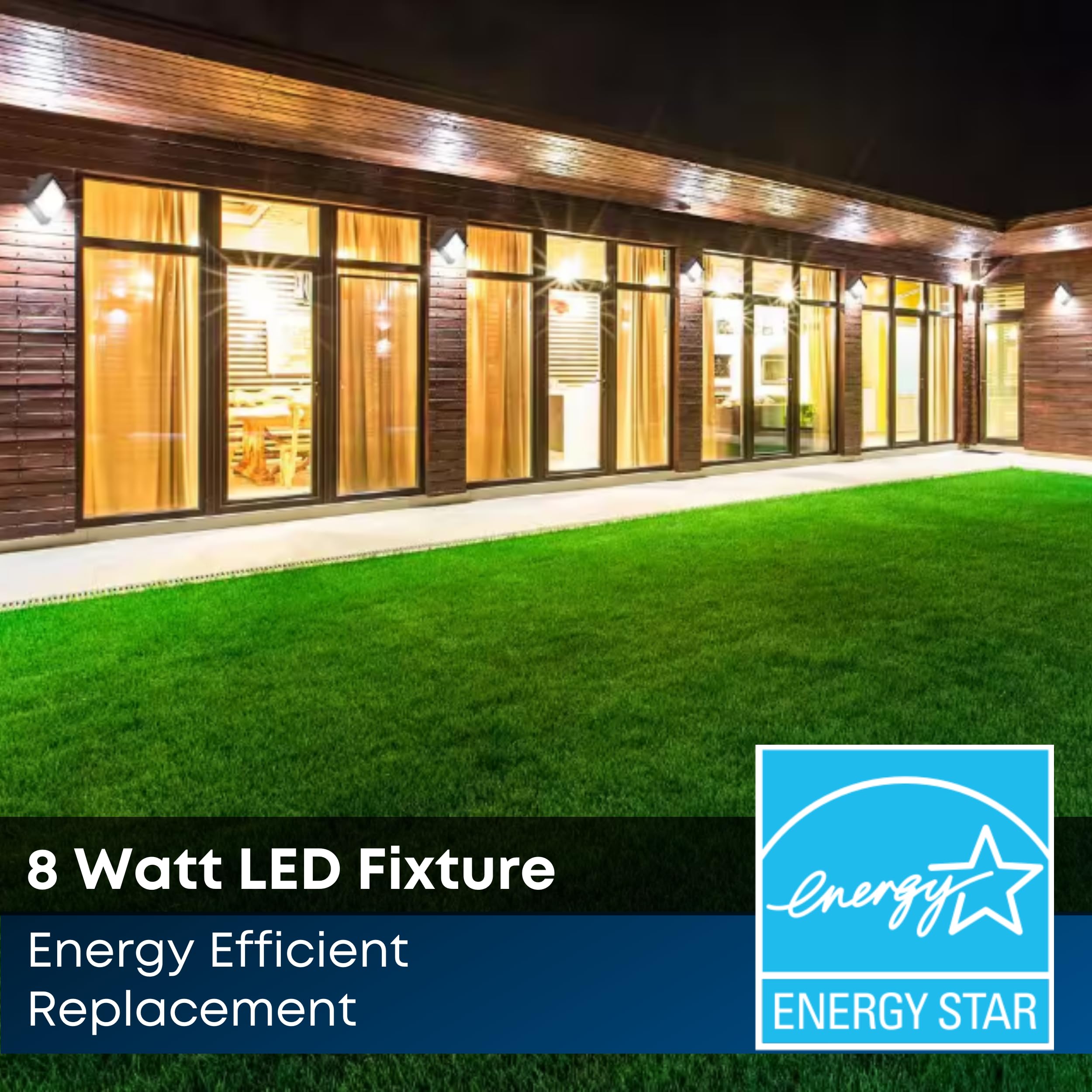 Feit Electric LED Wall Light, 7.5W, 500 Lumen, 3000K, Square, Bronze, Model S5SQWM/830/DD/BZ