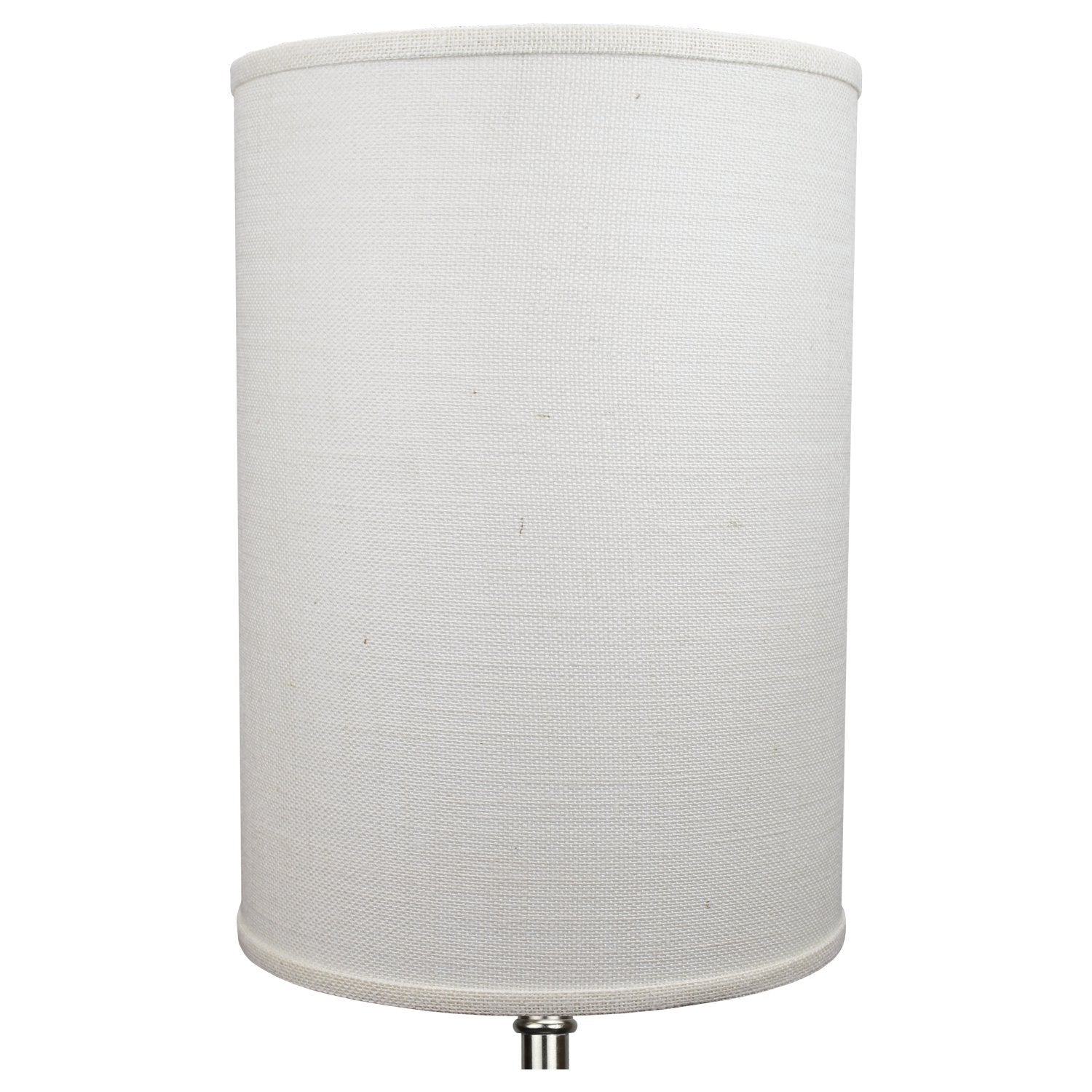 Fenchelshades.Com 12'' Diameter X 17'' Height Drum Lampshade Retro Rustic Vintage Hardback Usa Made (Burlap Off White)