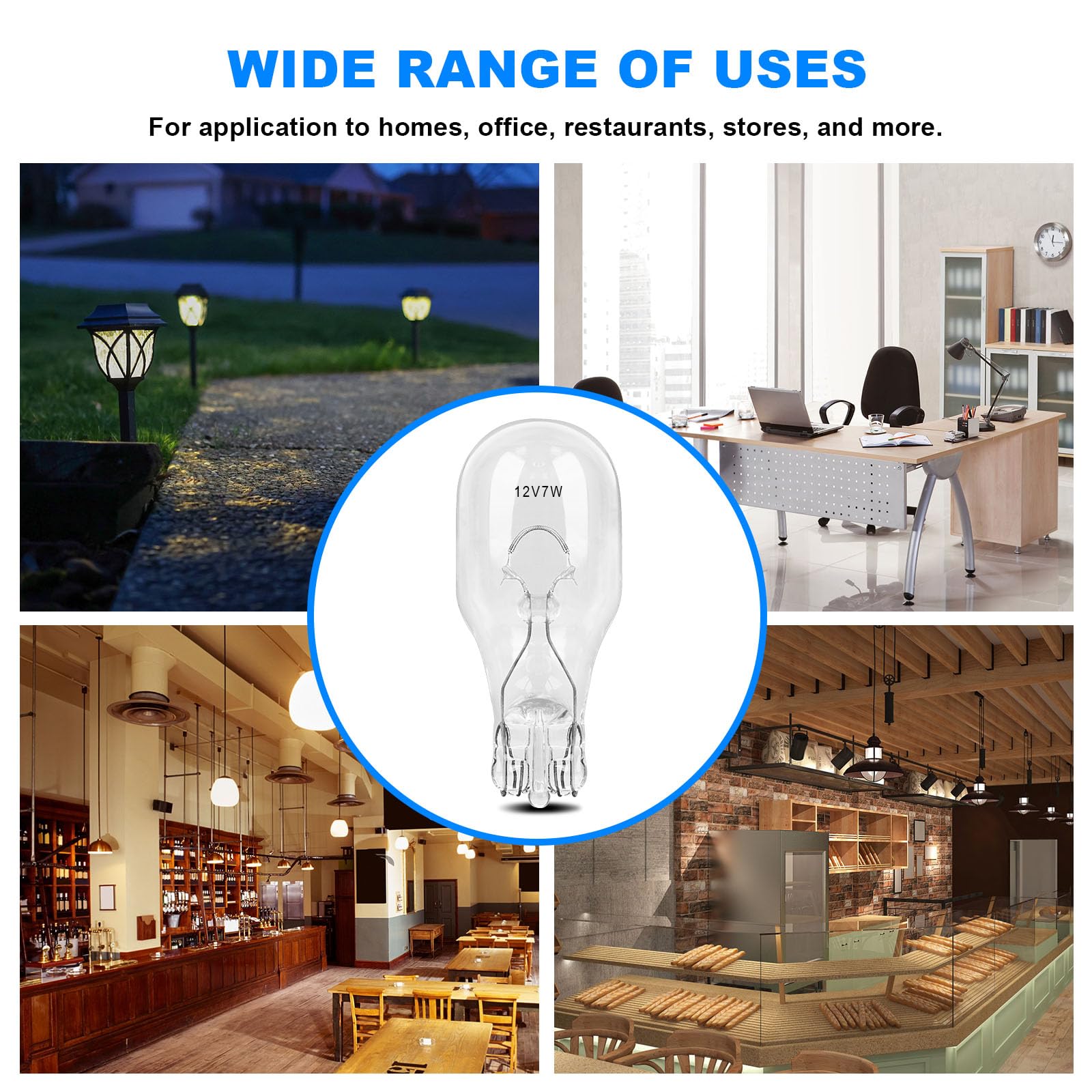 Kscjdg 7W 12V Landscape Light Bulbs -T5 Low Voltage Light Bulb For Garden Light Bulbs Deck Light Bulbs Yard Light Bulbs Low Volt