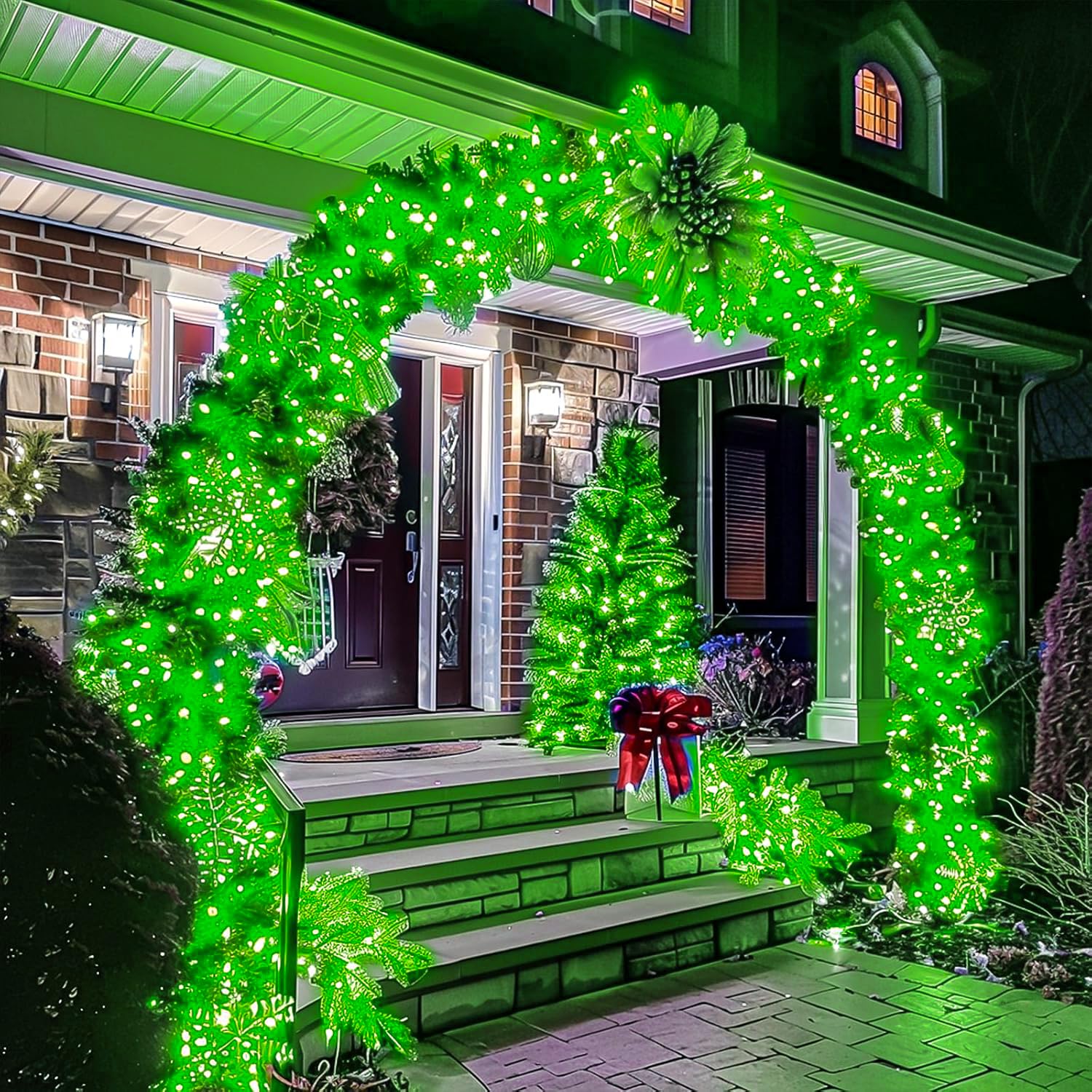 Wastroyal 210 Leds Christmas Led String Lights - Transparent Wire  Waterproof & Connectable Tree Lights For Indoor Outdoor Holiday D?Or (70Ft  Green)