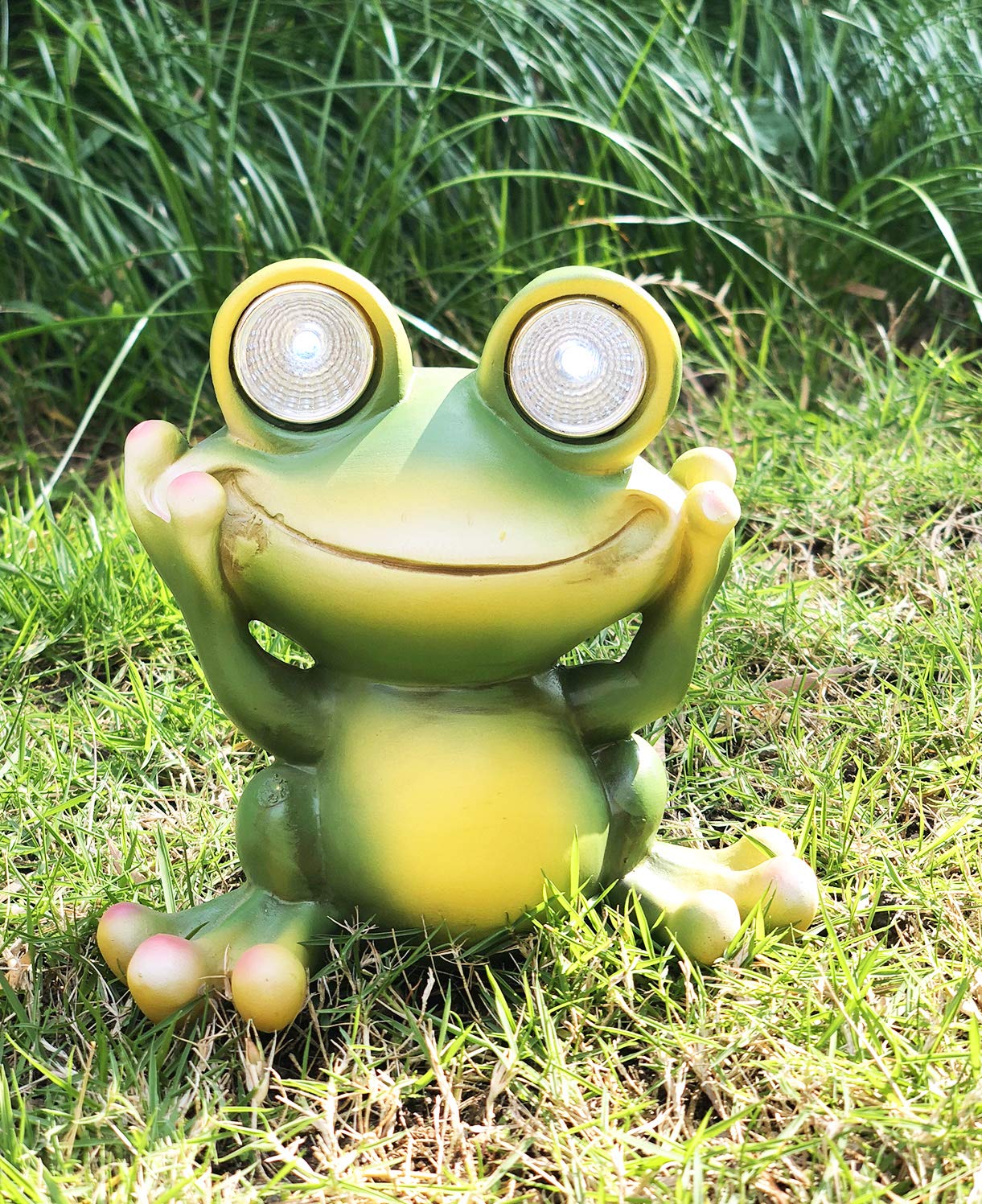 TIBLEN Solar Powered Frog LED Garden Light Decor - Green - Model 9F3189A