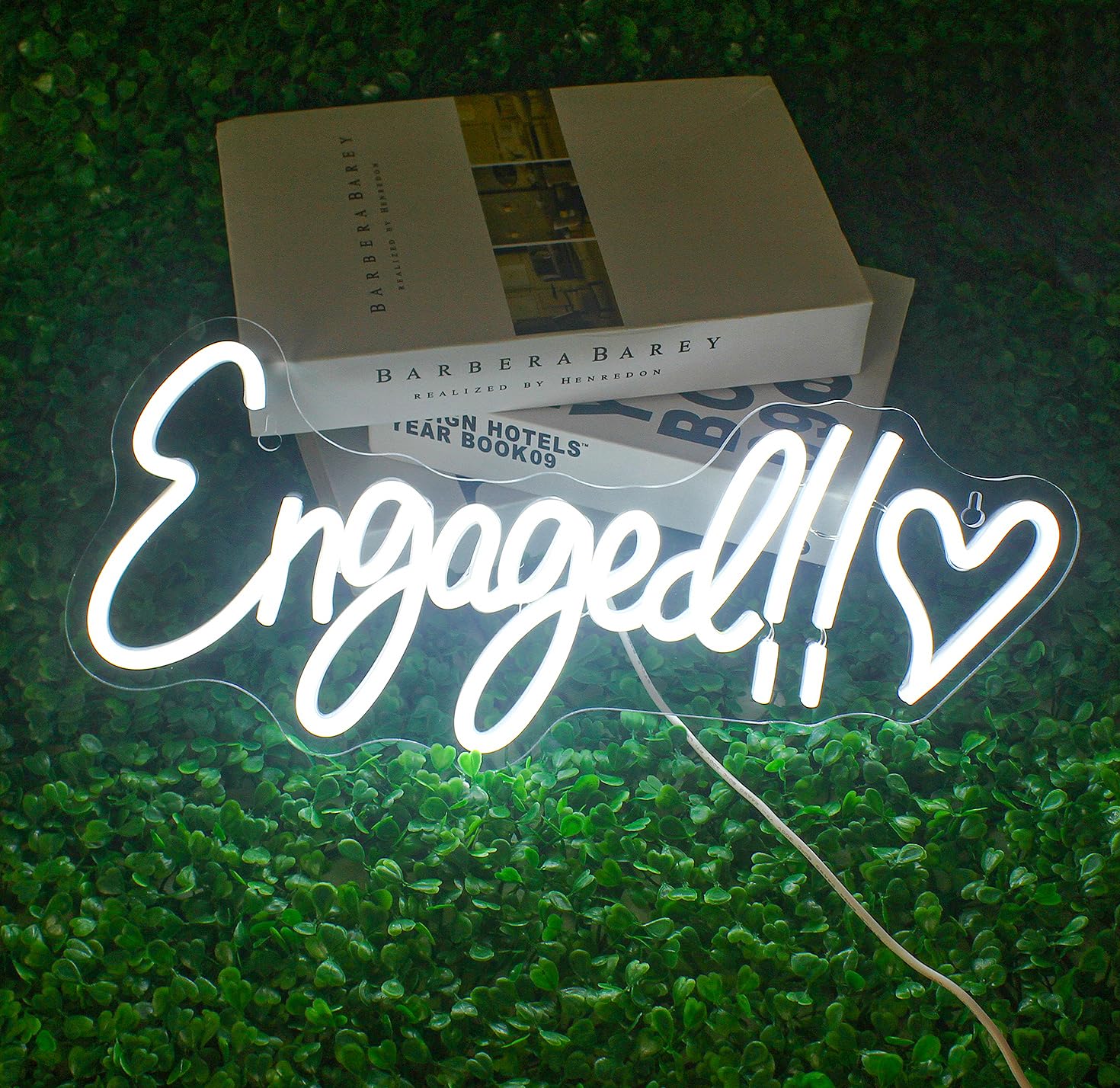 NOSUN Neon Sign for Wall Decor, Dimmable LED Light, 16.5x7.1in, Engaged, Acrylic