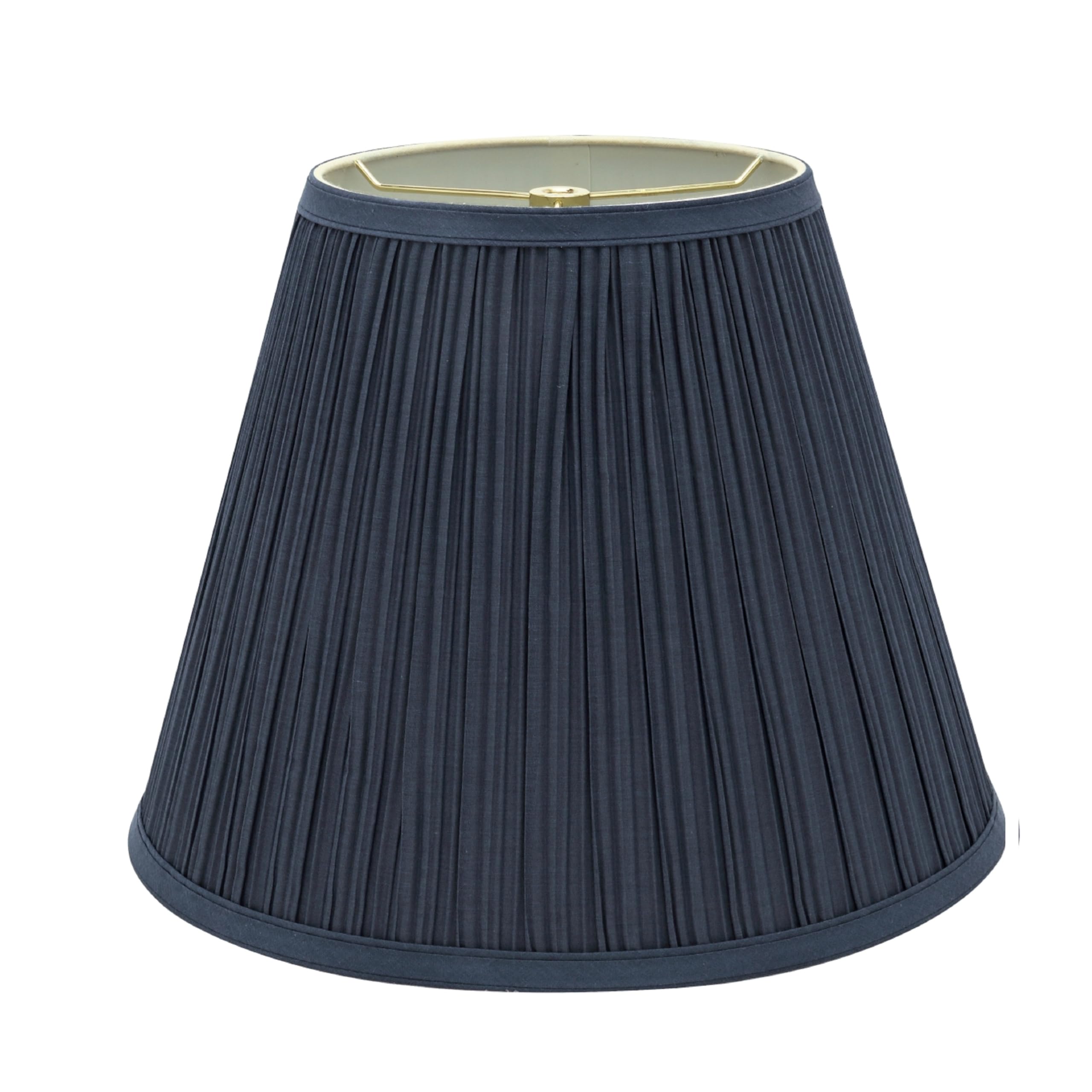 Aspen Creative Hardback Empire Spider Lamp Shade, Stone Blue, 7in x 13in x 10in, Model 33051A, Tetoron Cotton Material