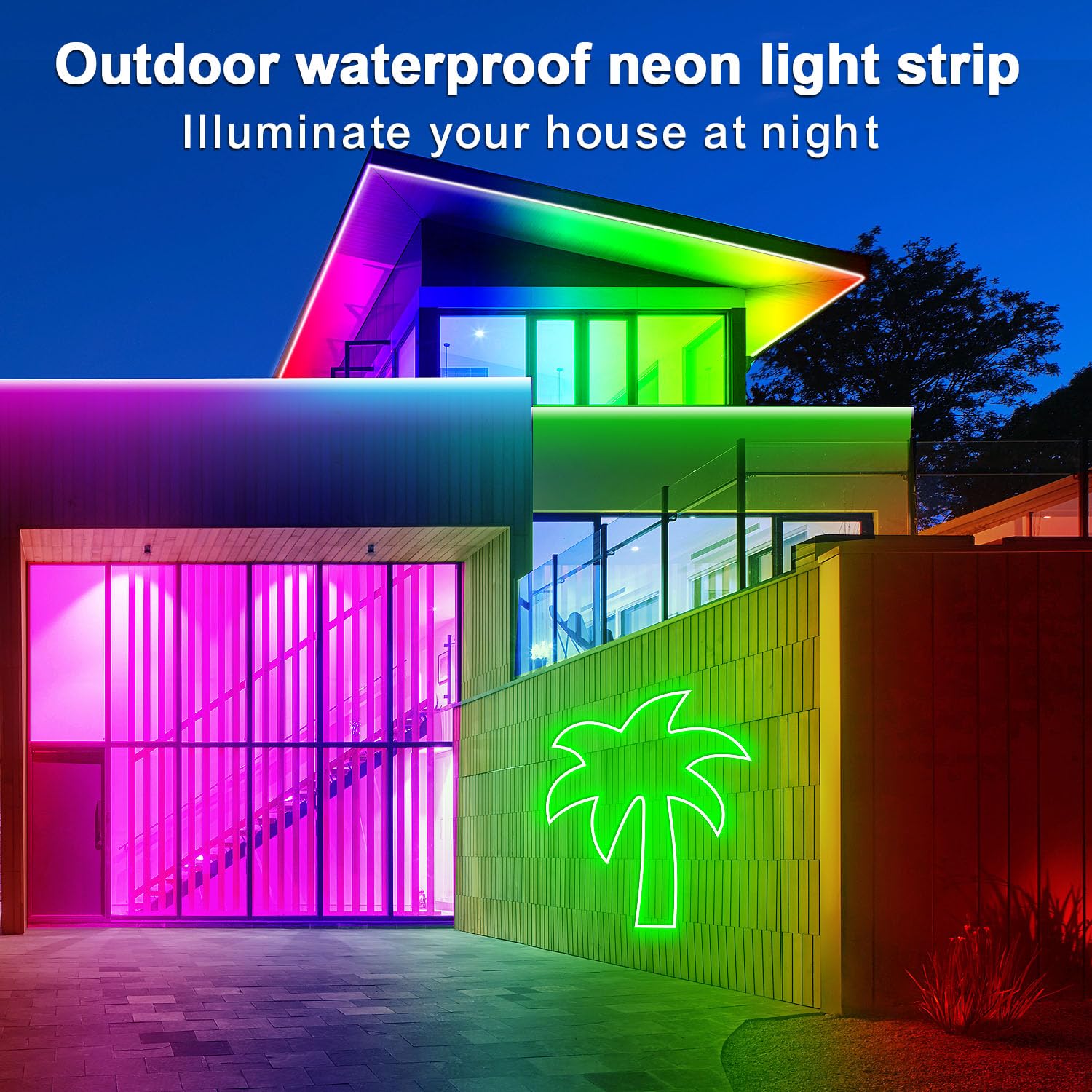 segrass 100ft RGB LED Neon Rope Lights with Remote & APP Control, IP65 Waterproof, Flexible Strip for Bedroom & Outdoor Decor