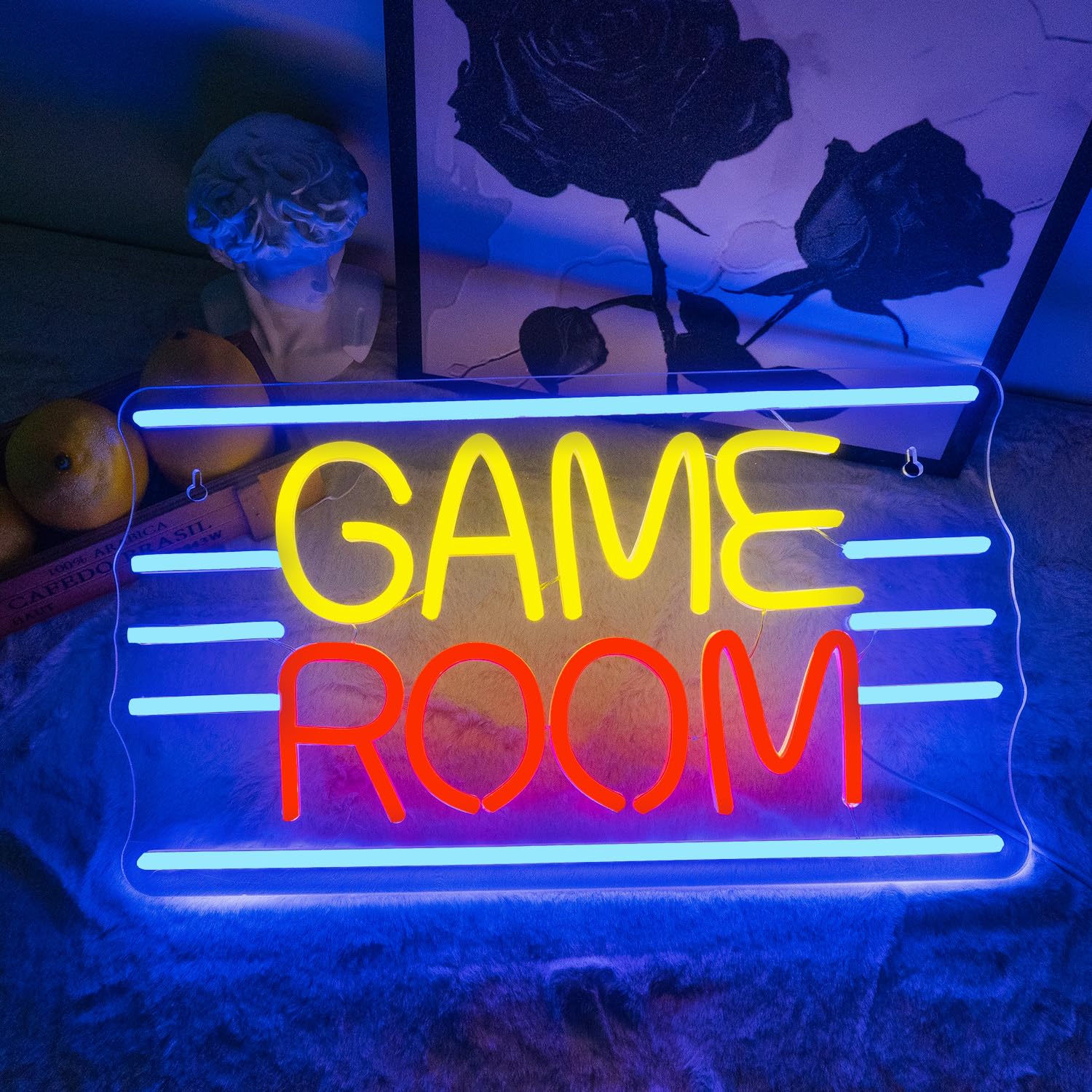 Lucunstar Game Room Neon Sign For Wall Decor Neon Lights With Dimmable Switches Gaming Room Led Lights Club Bedroom Gift For Tee