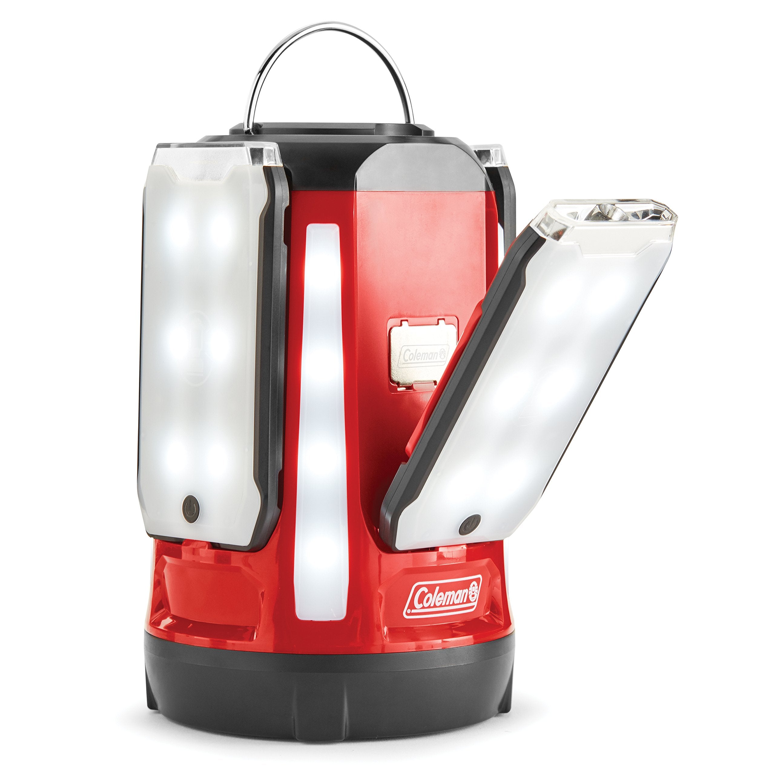 Coleman Multi-Panel LED Lantern: Rechargeable, Water-Resistant, Magnetic Light Panels, Built-In Flashlight, USB Charging Port; E