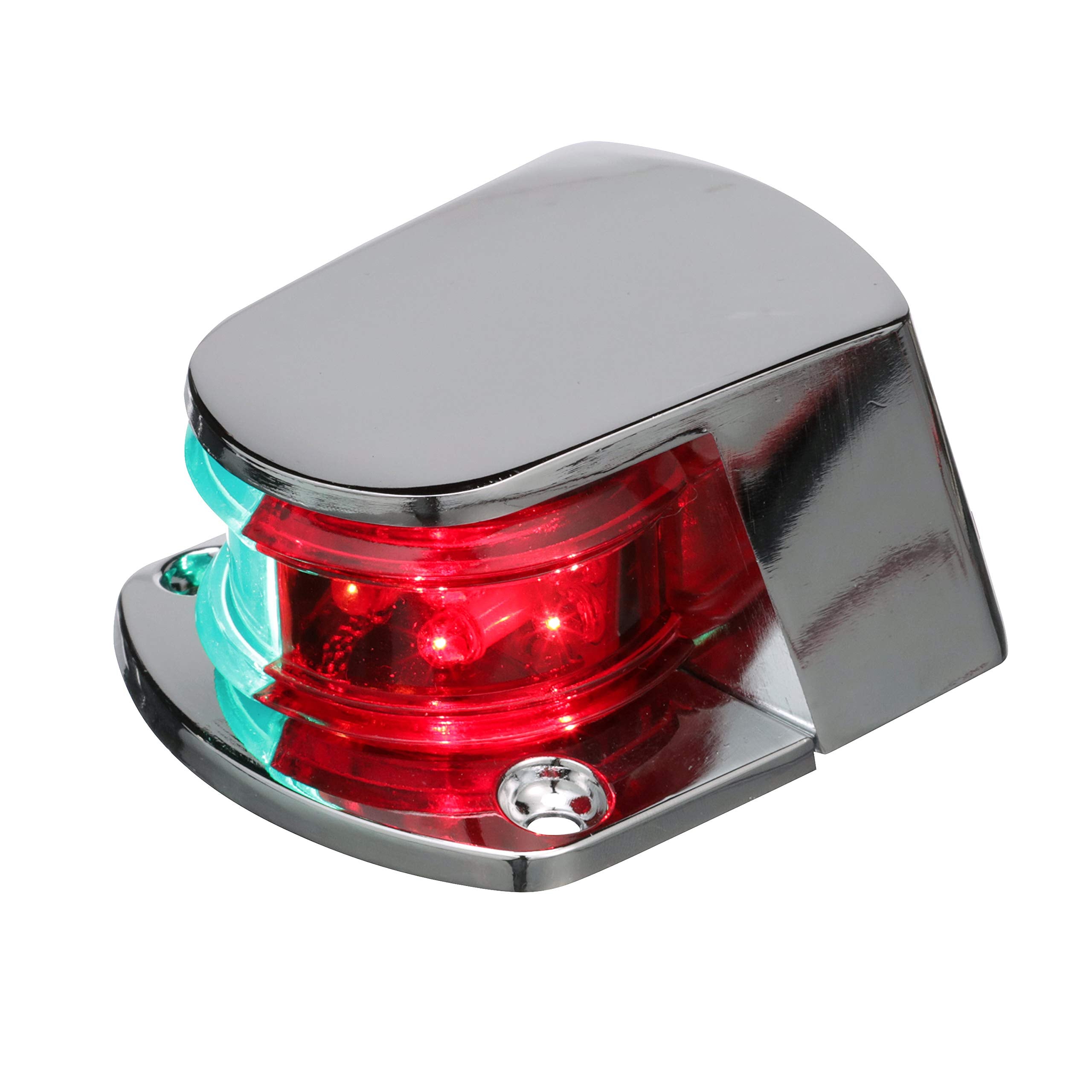 Seachoice Led Bow Light, Marine Navigation, Chrome Bi-Color, 1-Mile Visibility For Sail Or Powerboats Under 39 Feet