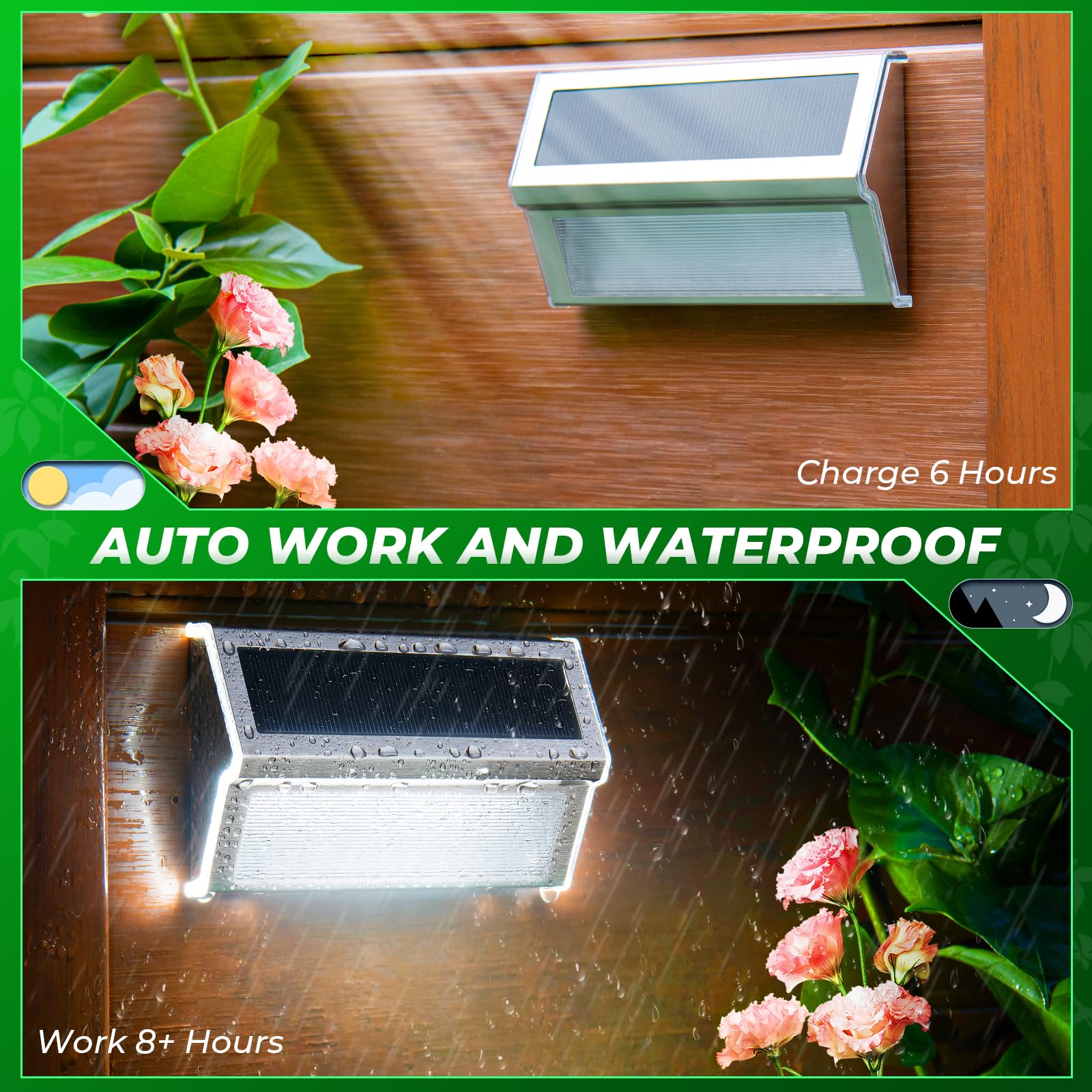 Jsot Solar Step Deck Lights For Outside Decorative - 10Pack Solar Stairs Lights Outdoor Waterproof For Yard Garden Landscape Poo