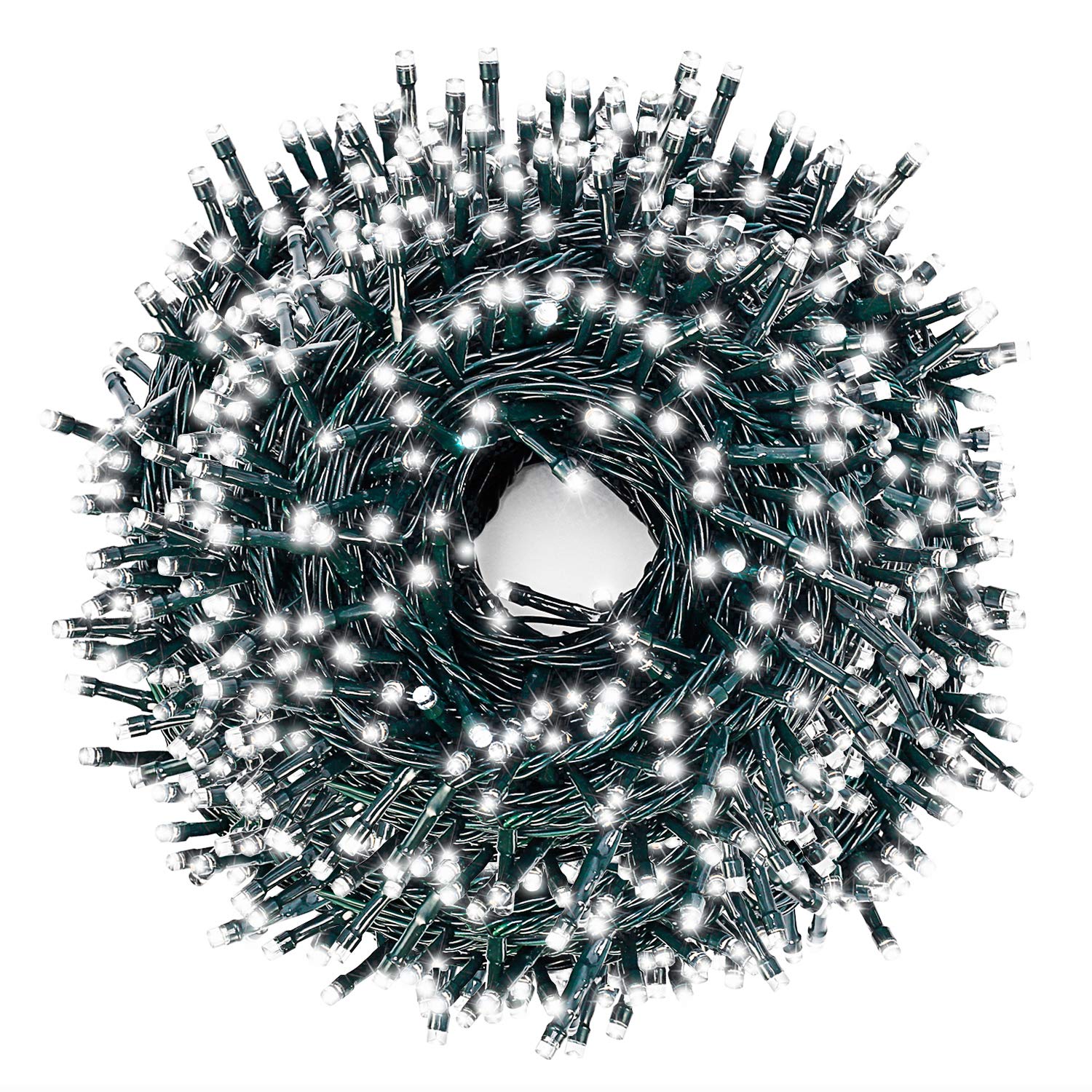 Decute 800LED 272ft Christmas String Lights UL Certified 8 Modes, Waterproof Outdoor Indoor Twinkle Starry Light for Christmas Tree Patio Garden Party Decor, Cool White