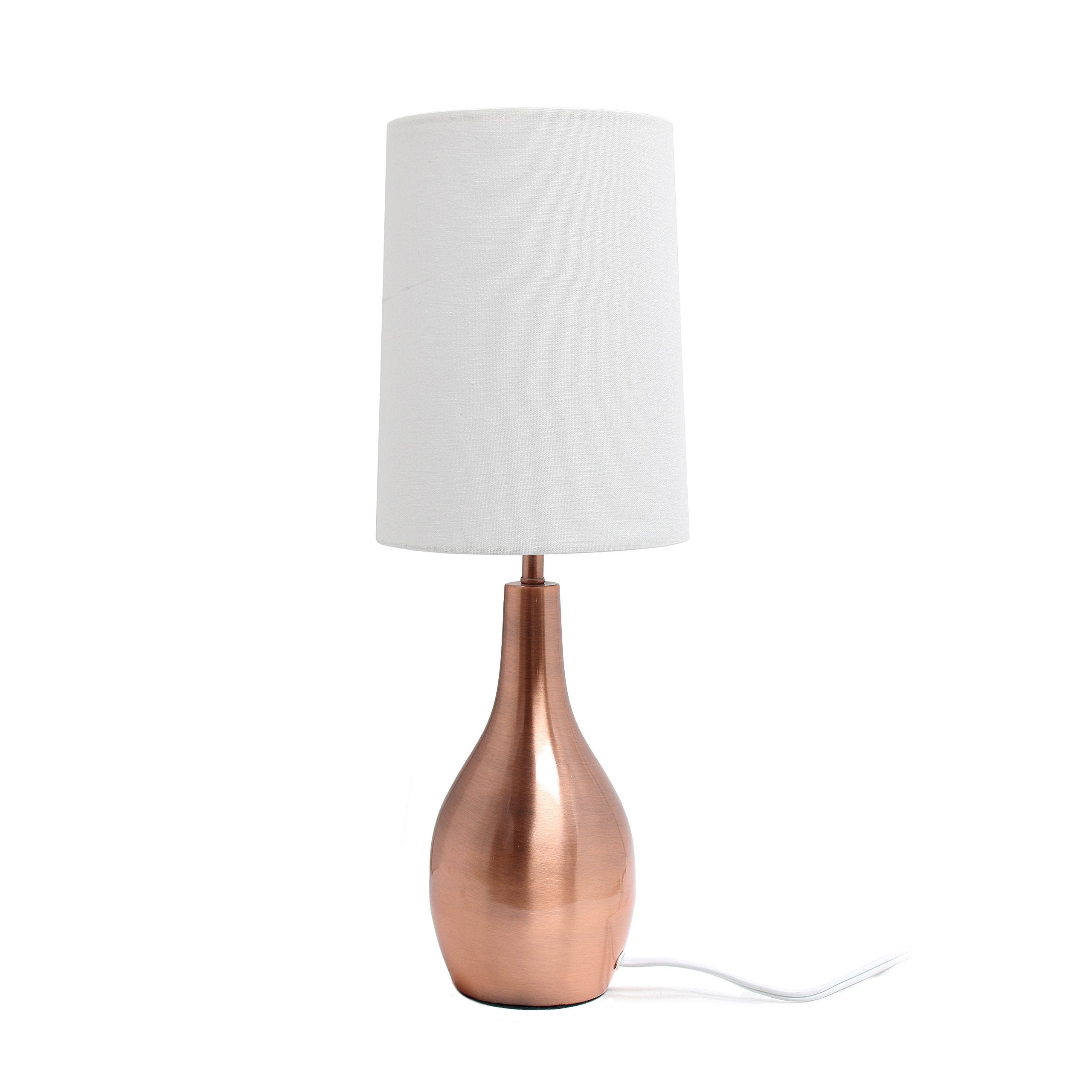Simple Designs Lt3303-Rgd Tear Drop Table Lamp, Rose Gold