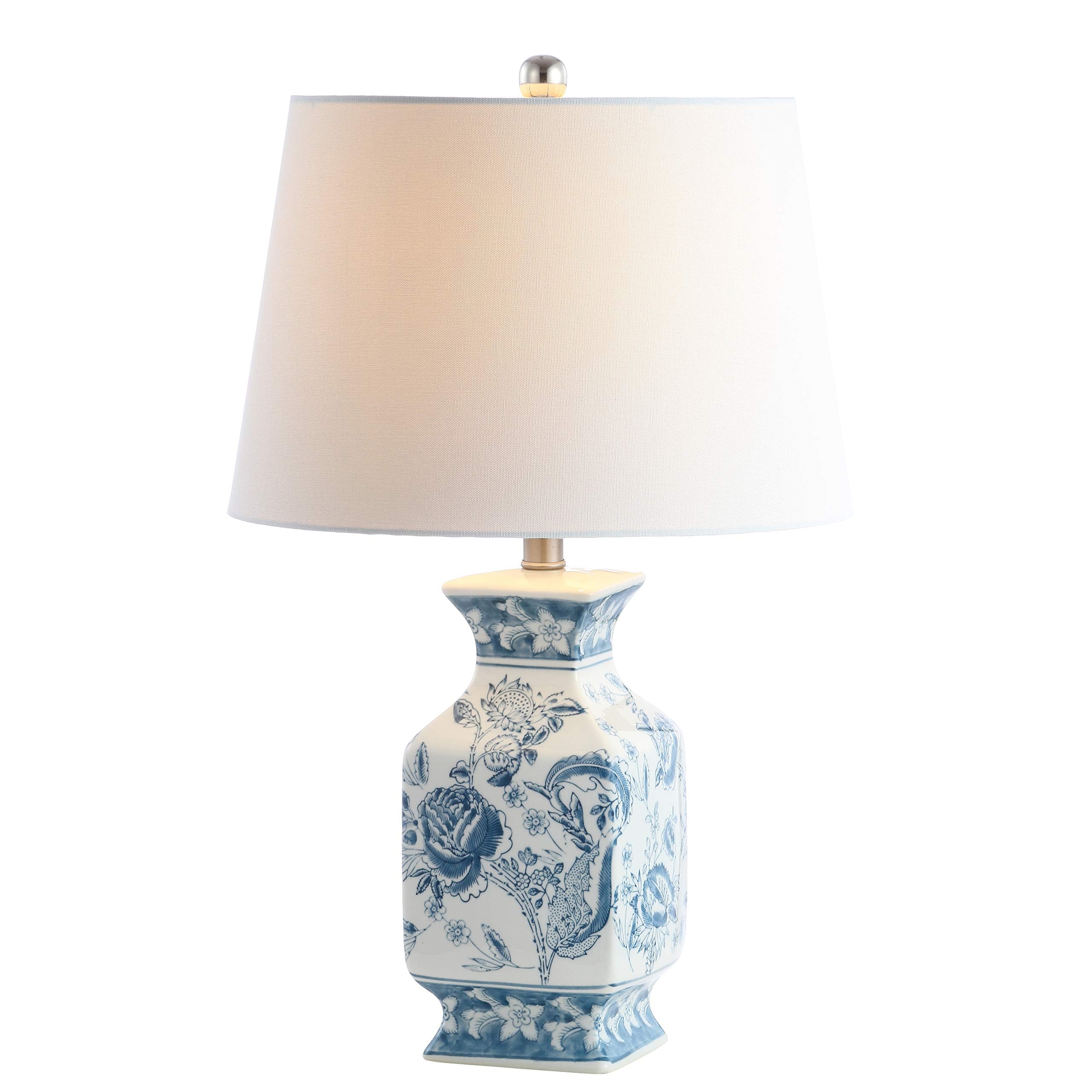 SAFAVIEH Lighting Collection Mayson Blue/ White Chinoiserie 24-inch Bedroom Living Room Home Office Desk Nightstand Table Lamp (