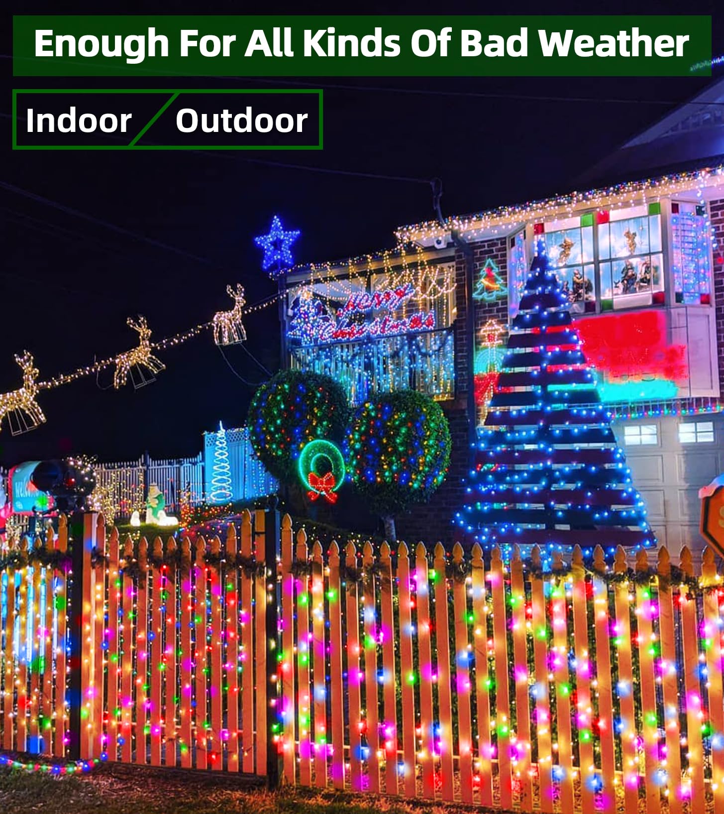 750 Led 246Ft Christmas Lights Outdoor, Super Long Waterproof Christmas String Lights With 8 Modes, Christmas Tree Lights With T