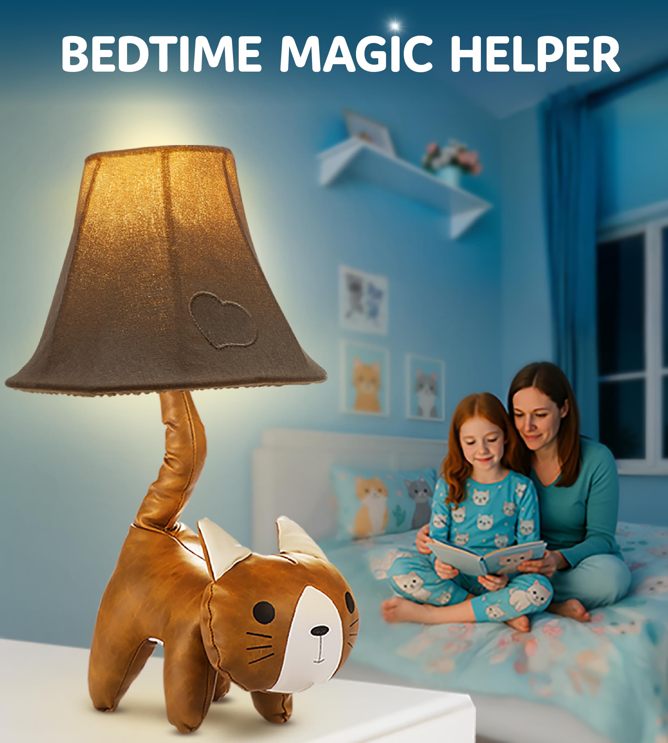 Cat Lamp For Girls Bedroom - 20  Animal Lamp For Kids Room - Cute Christmas Gifts  Birthday Gifts For All Ages: Toddler Boys  Children  Grandkids 3 4 5 And Up Years Old  Sister  Brother  Sibling