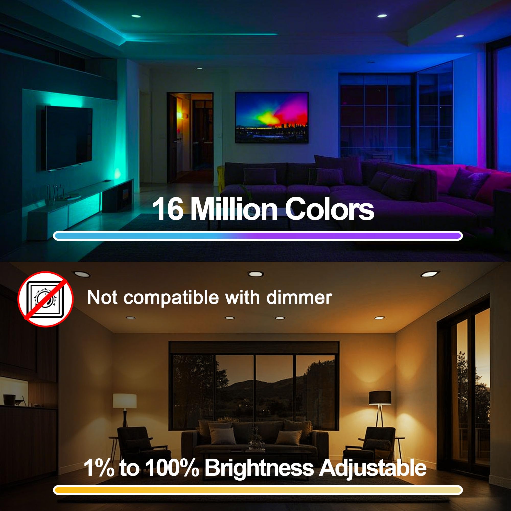 ILC Smart Light Bulb 10W (70 Watt Equivalent) Compatible with Alexa Only, 900 Lumens, Color Changing Warm White 2700K (2 Pack)
