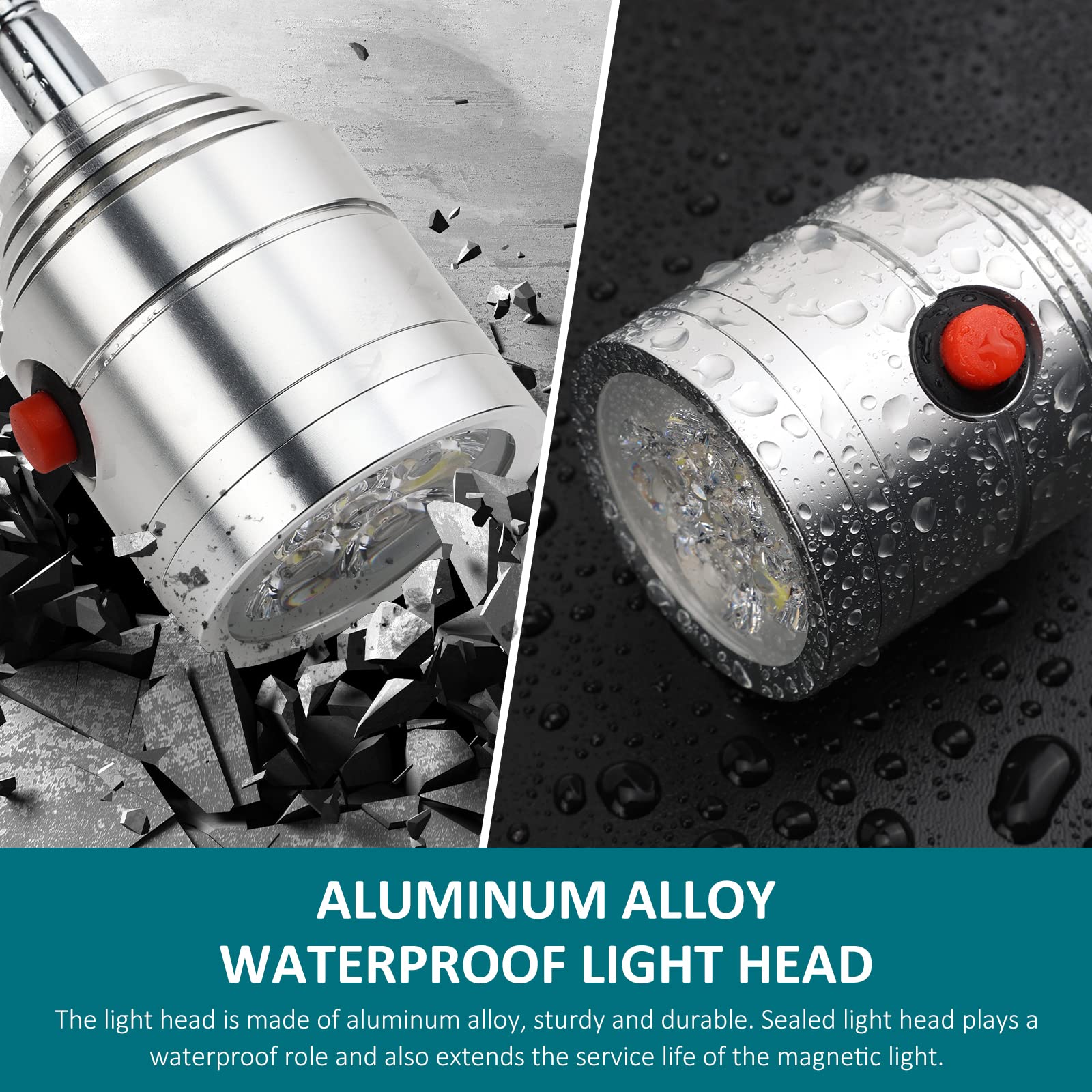 Magnetic Work Light, Led Machine Light With Flexible Gooseneck And Magnetic Base, Shop Tool Lamp For Lathe, Work Bench, Sewing Machine, Grill, Desk, Industrial Lighting Silver