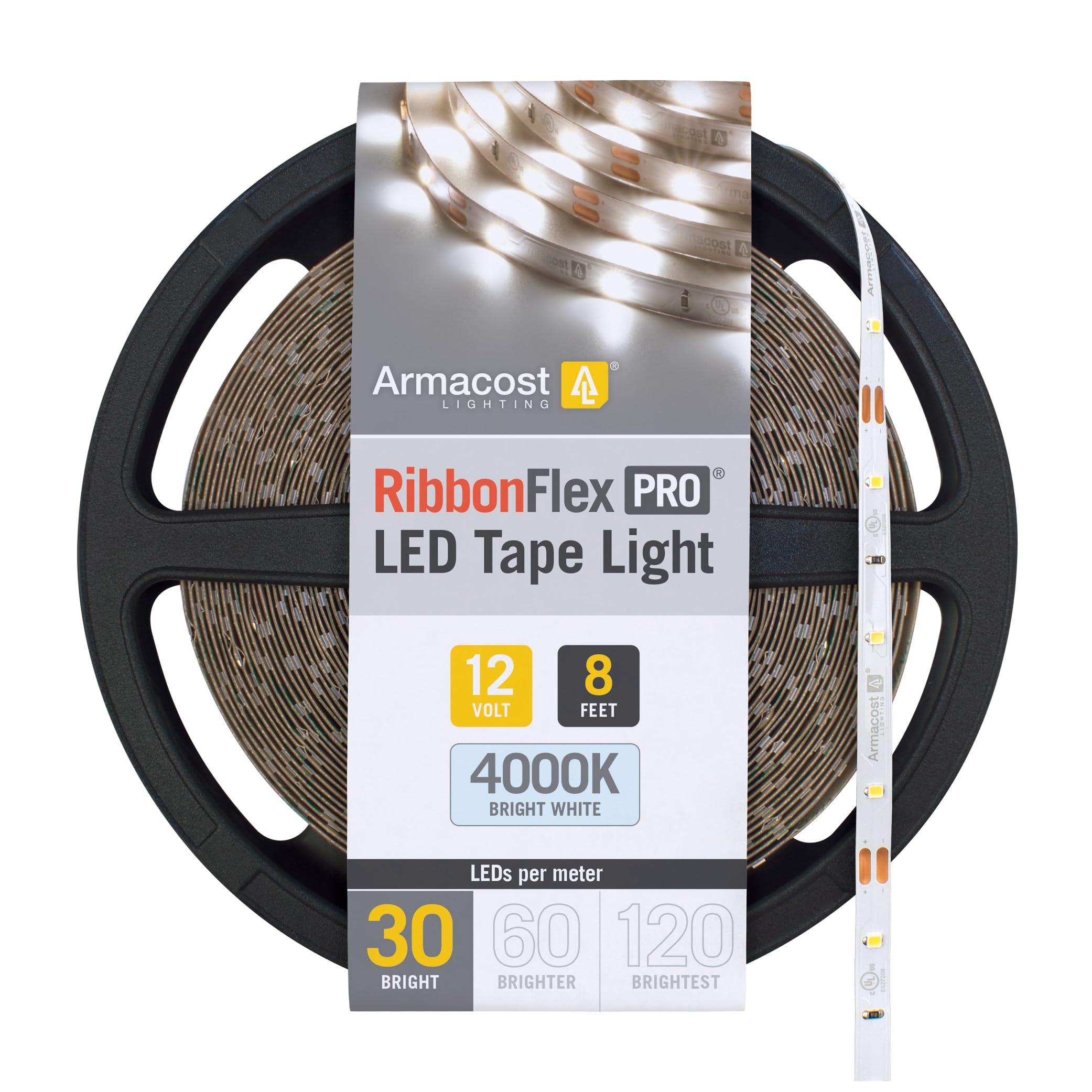 Armacost Lighting 151210 LED Tape Lighting 30/400 series Bright White 4000K 8.2'