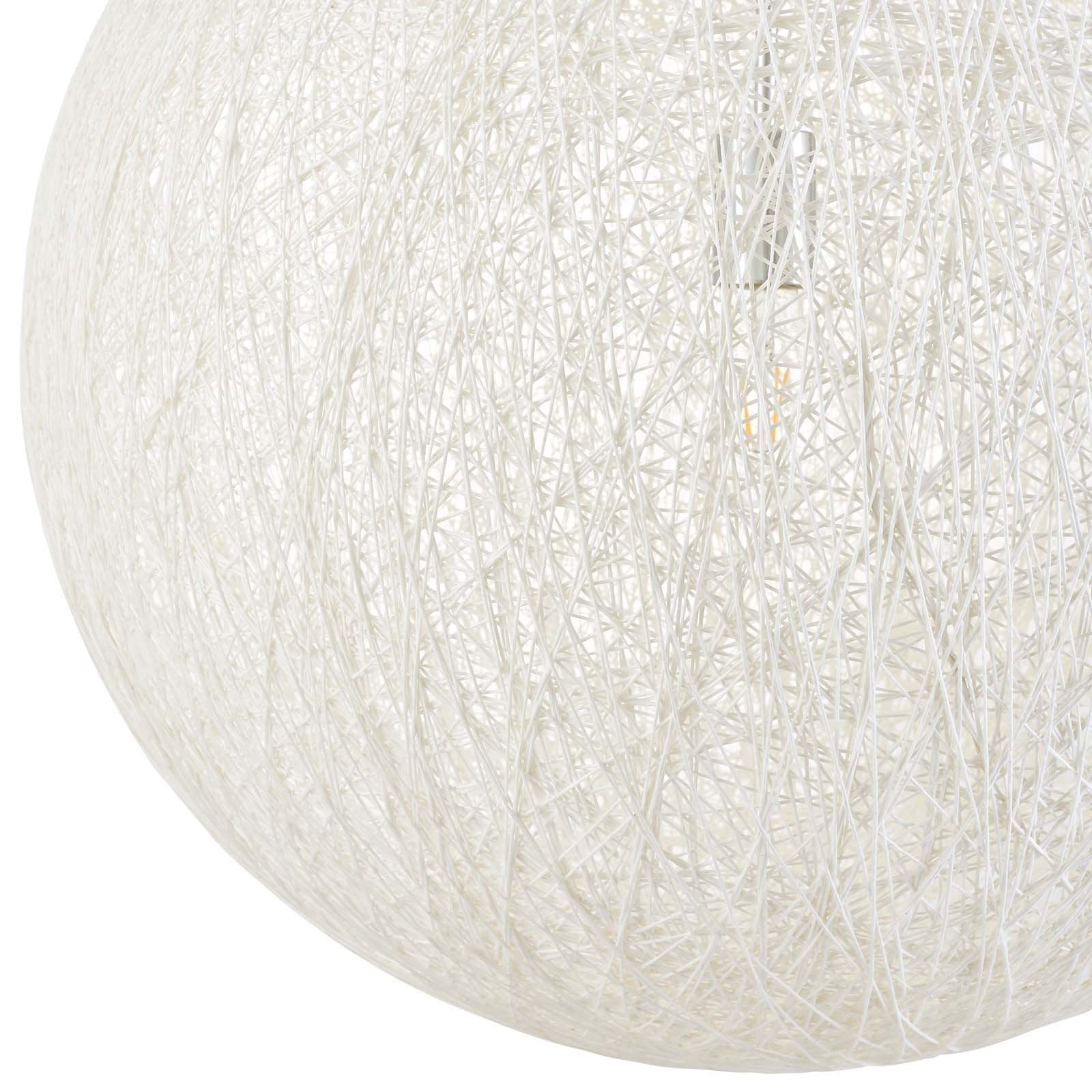 Modway Spool Woven Cotton 24 Round Pendant Light Chandelier in