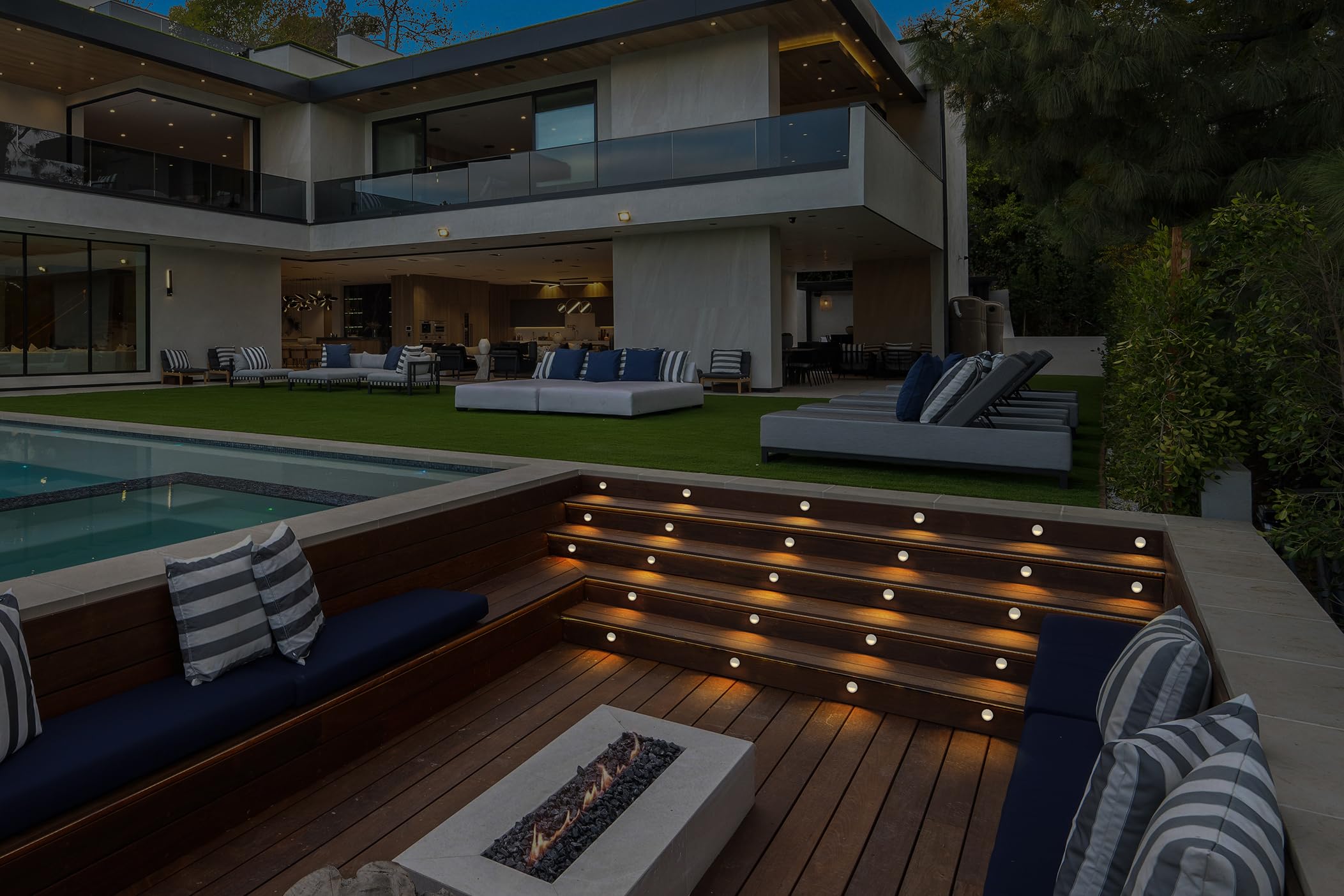 GKOLED 12 Pack Recessed LED Step Riser Lights, F1 Halfmoon, 12V 3000K, Die-cast Aluminum, Glossy White for Outdoor Deck & Stair