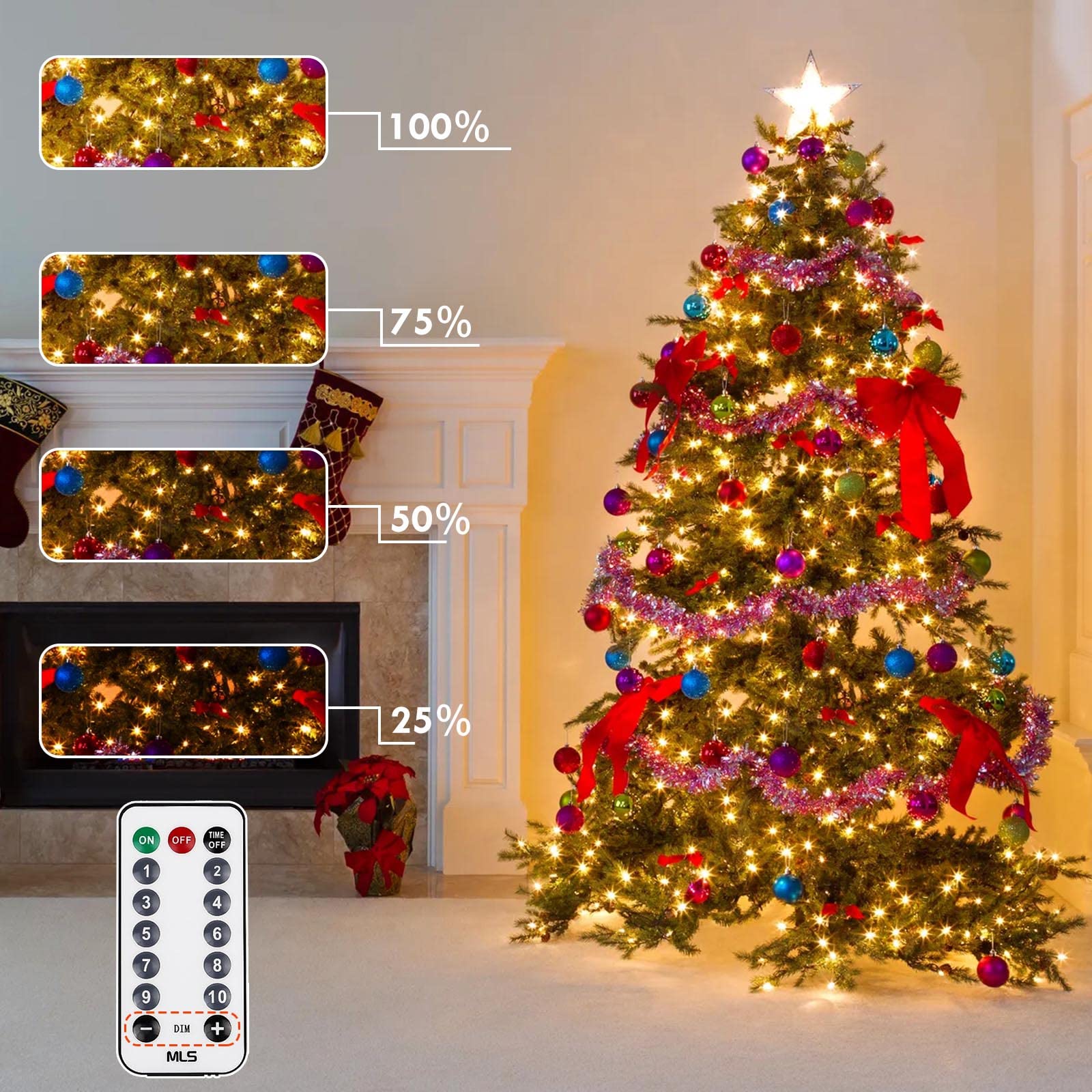 Yiqu 82Ft 200 Led Color Changing Fairy String Lights With Remote, Timer, 9 Modes, Waterproof