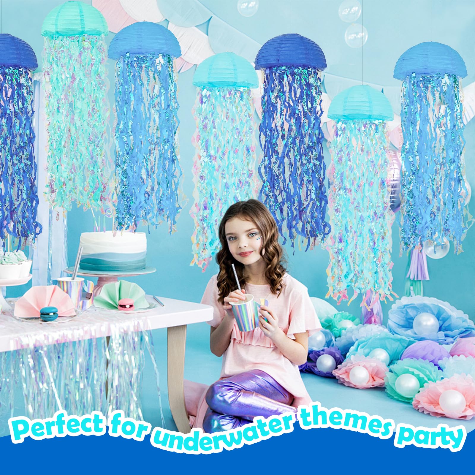 Jellyfish Decor Jellyfish Lanterns Hanging Jellyfish, Under The Sea Party Decorations For Ocean Themed Birthday Decorations -10