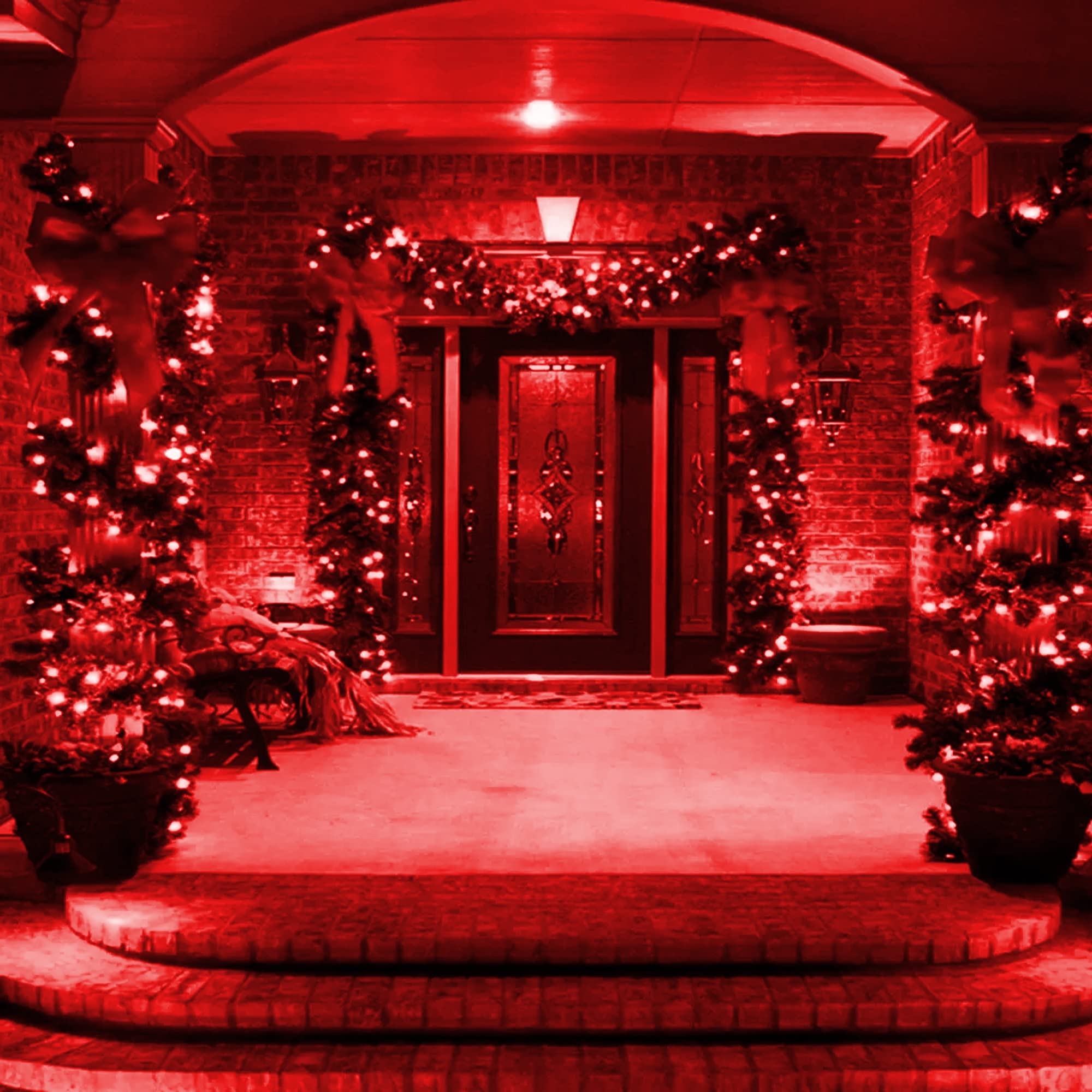 Dazzle Bright Christmas Lights, 20Ft 100 Count Incandescent Waterproof Mini String Lights Plug In, Connectable Christmas Decorations For Outdoor Home Party Garden Yard (100 Count, Red)