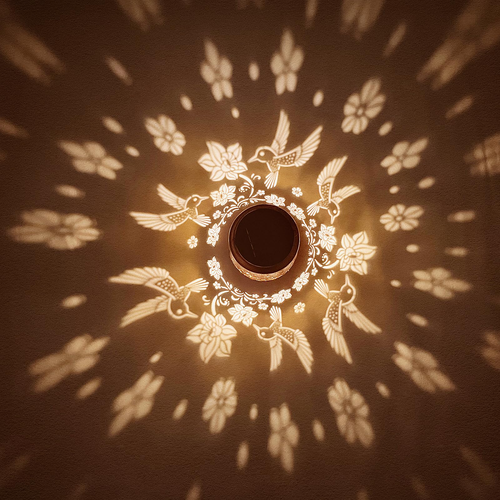 Solar Lanterns Outdoor Waterproof Hummingbird Garden Decor Birthday Gifts For Women Mom Grandma Hanging Solar Lights Metal Solar