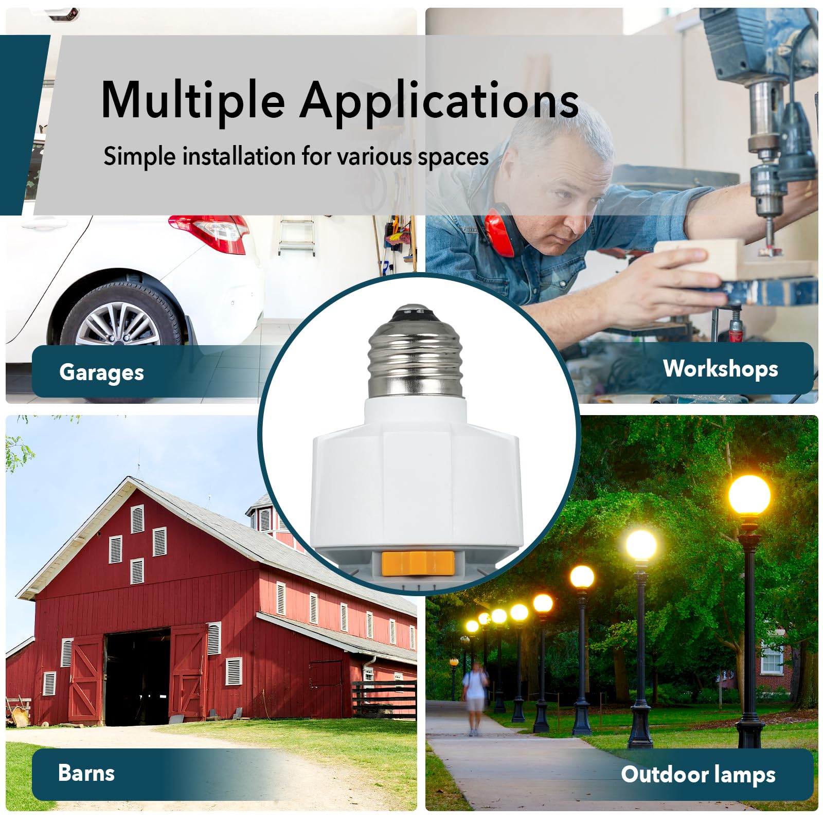 High-Lumen Led Bulbs, Energy Efficient, Easy To Install, Garage, Workshop, Basement (2,600 Lumen Led Bulb, 18W, Adjustable Color