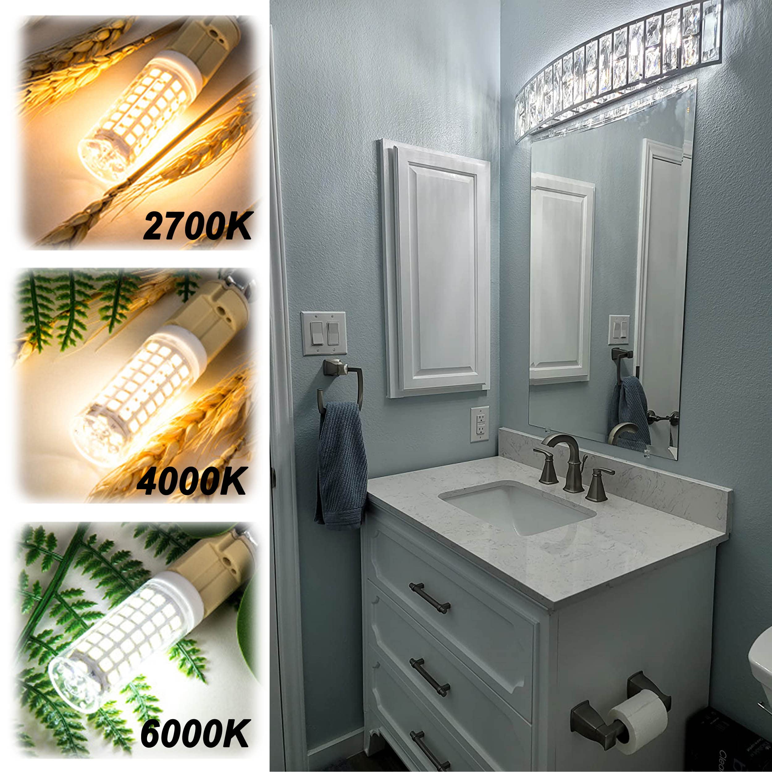 Alide E12 75 Watt Replacement Led Candelabra Bulbs C7,6000K Daylight Bright Cool White,800Lm T6 7.5W Led E12 Chandelier Light Bulbs For Ceiling Fan Pendant Lighting,Non-Dimmable,6 Pack