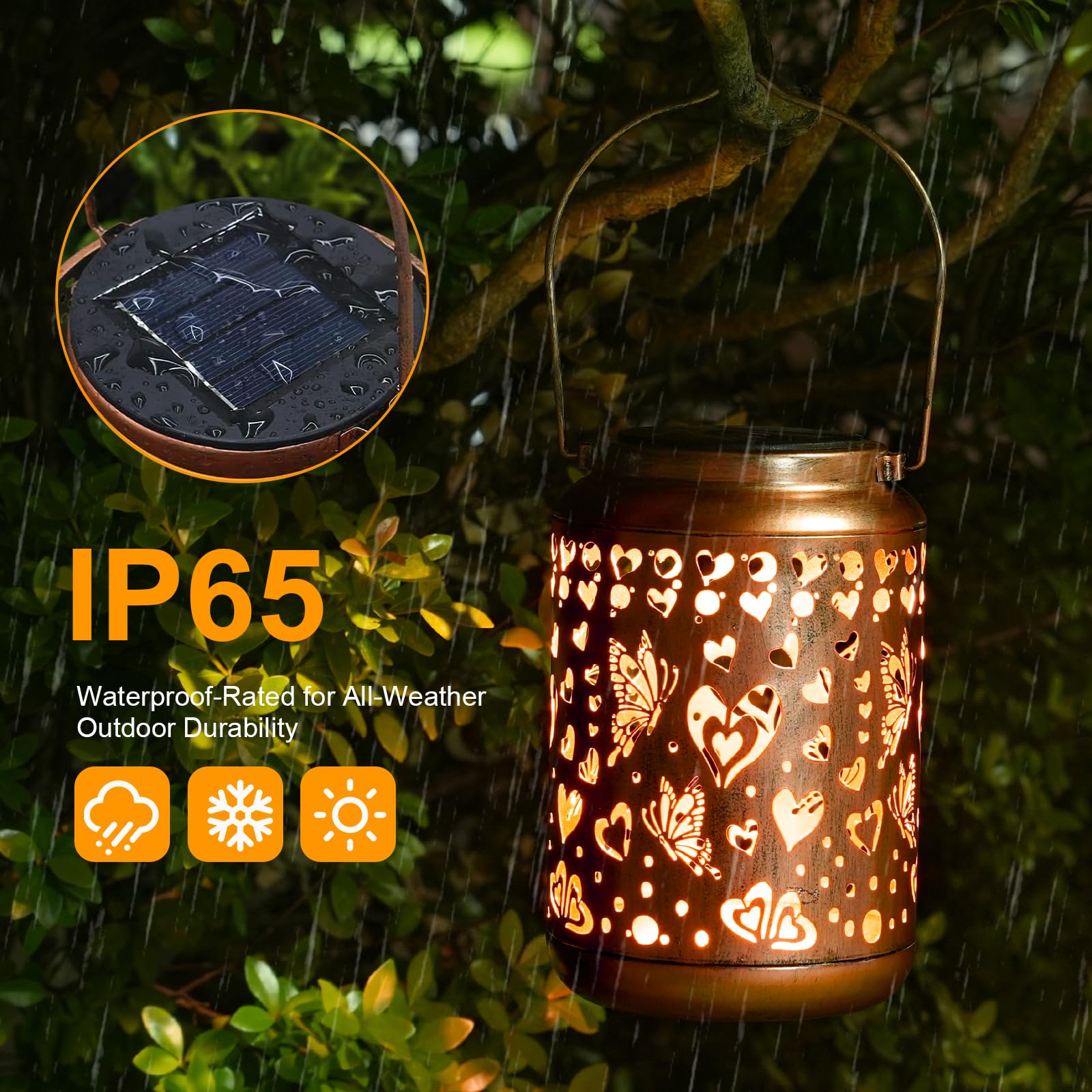 Solar Lanterns Outdoor  Love Mom Lantern Garden Decor Waterproof Decor Light Hanging Solar Lights Yard Decor  Christmas Gifts  Gifts For Women  Gifts For Mom  Gifts For Grandma